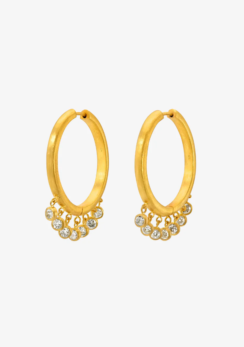 24mm Diamond Veil Signature Hoops
