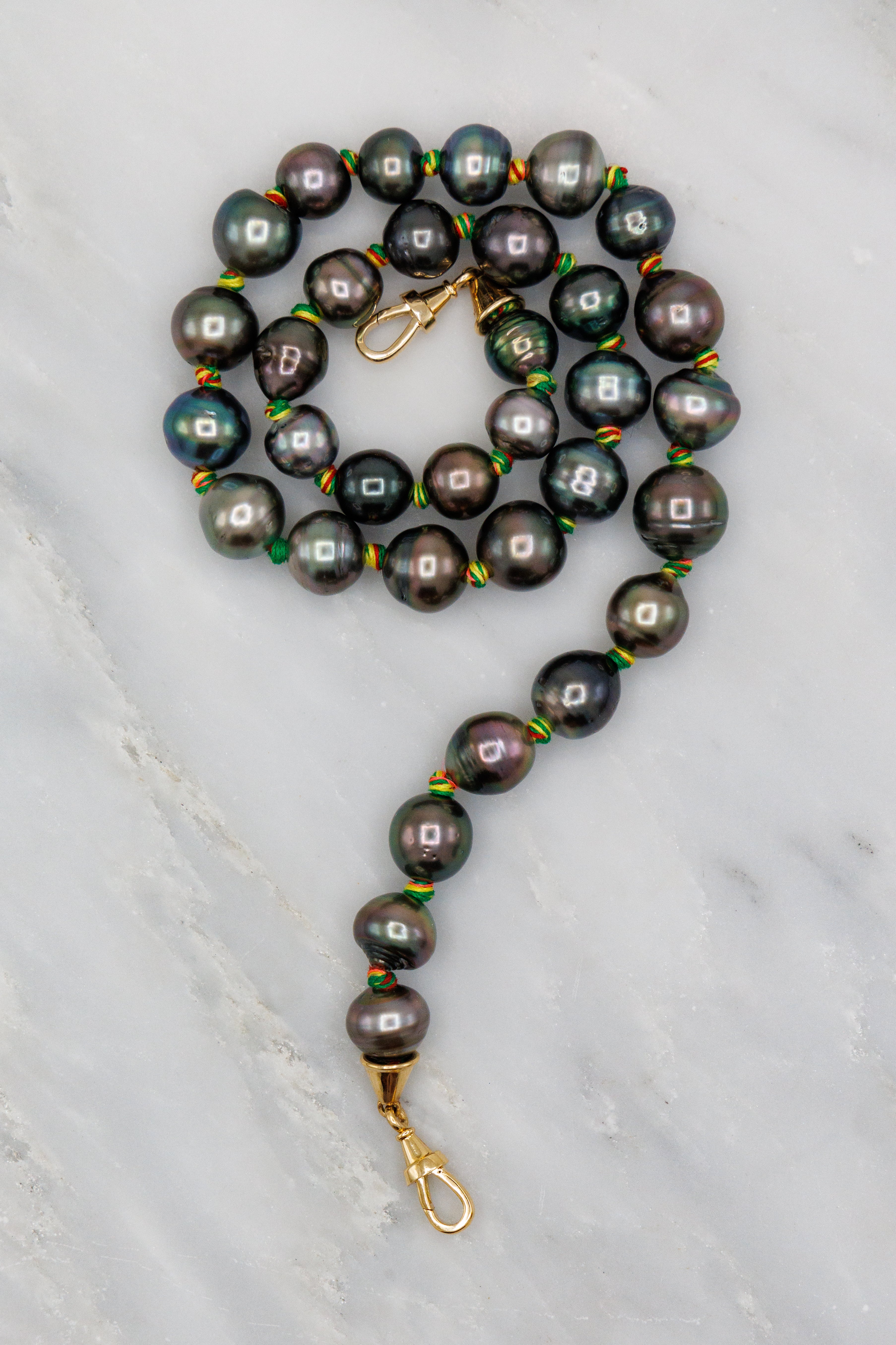 Black Keishi Tahitian Pearl Mauli Necklace - Image 3