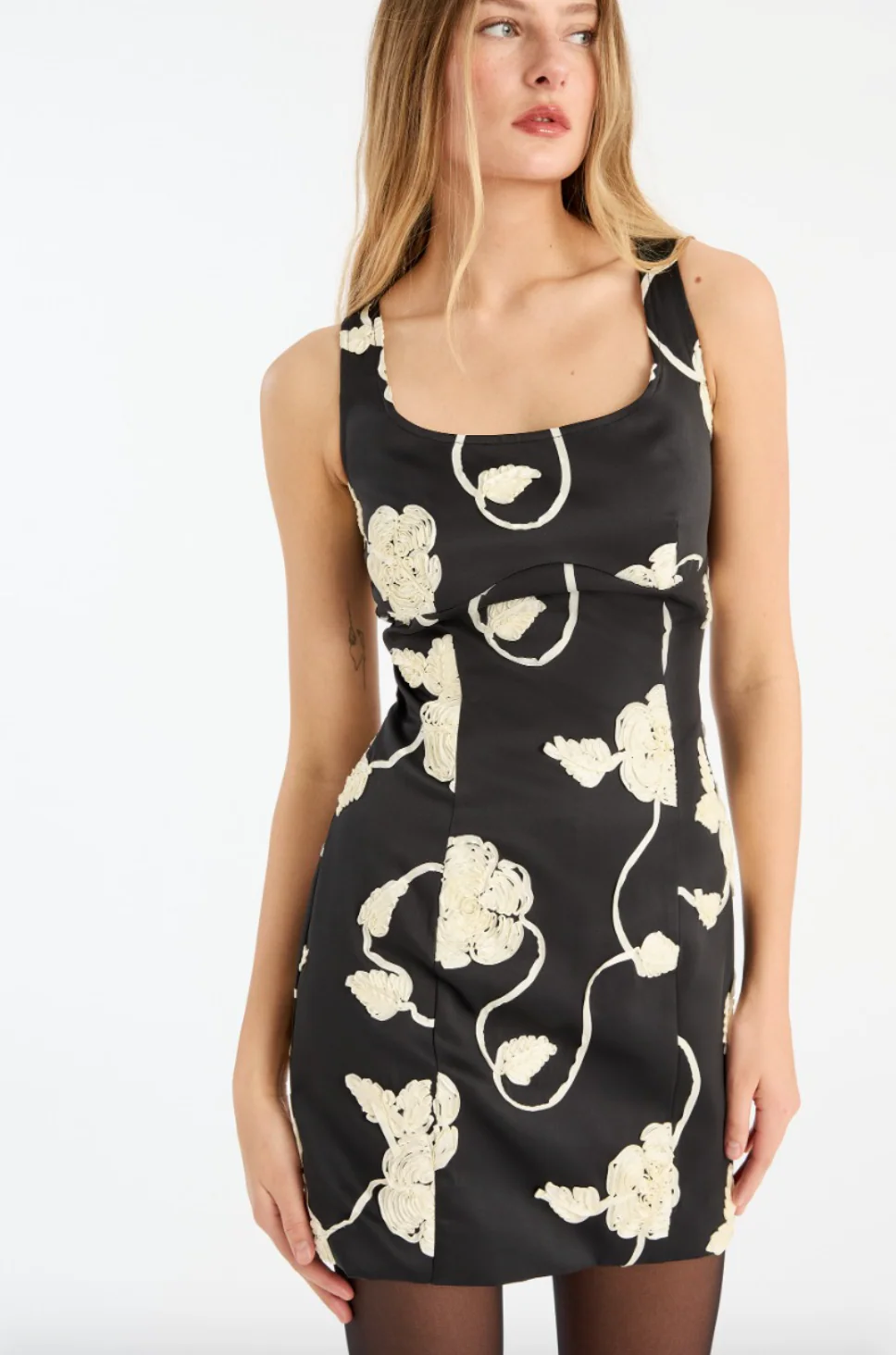 3D Flower Mini Dress - Image 3