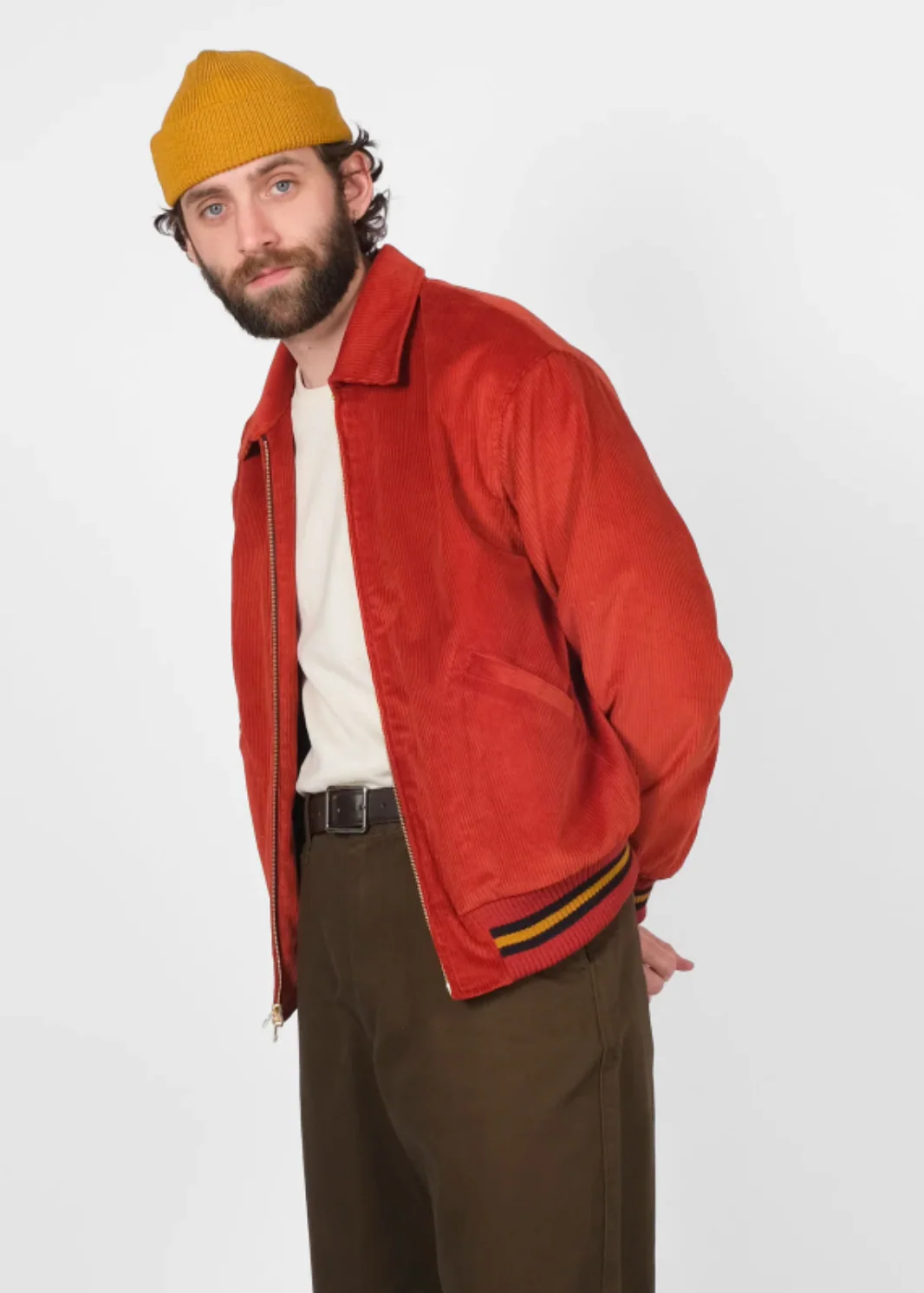 60's Cut Team Jacket in Rust Corduroy - Image 2
