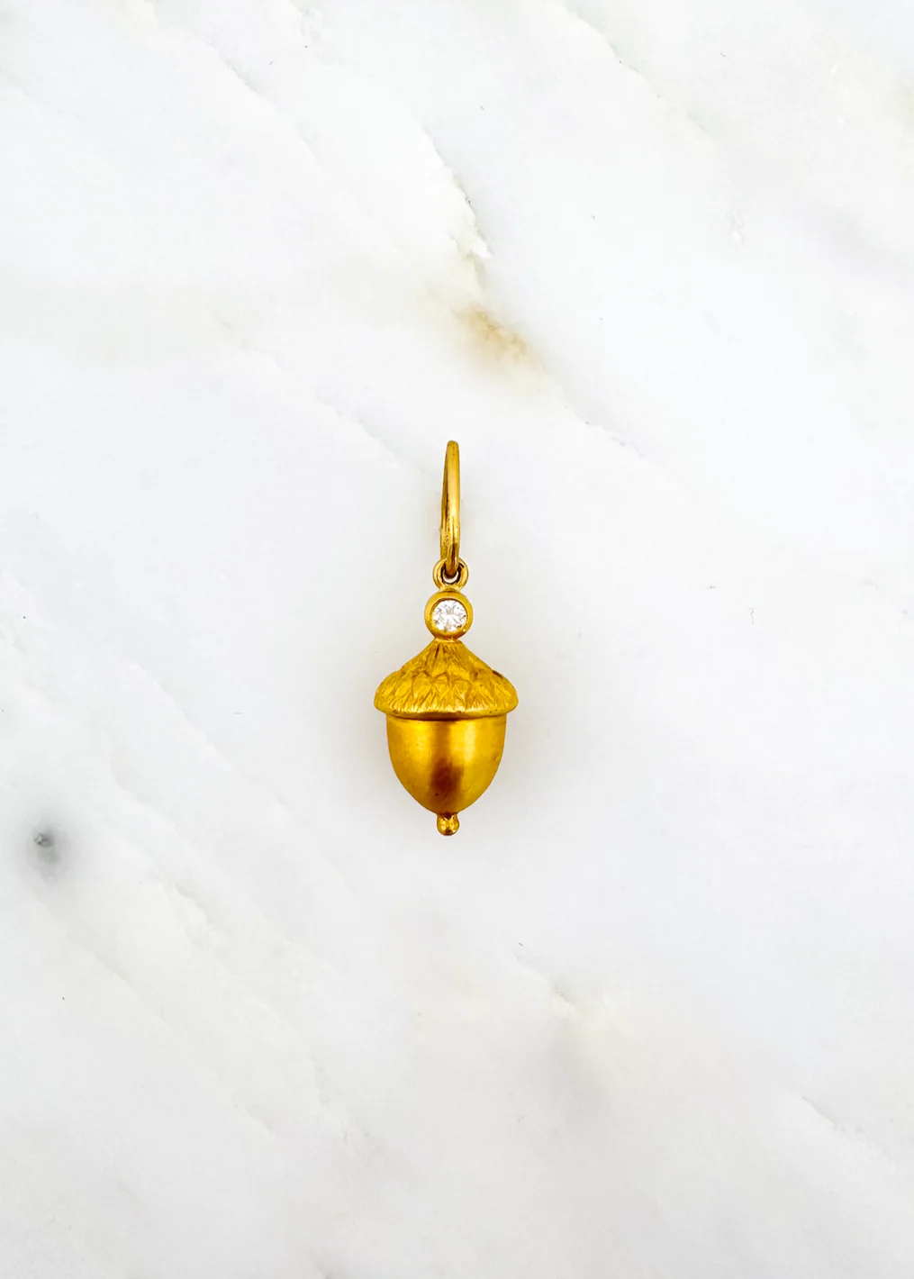 Golden Acorn Charm
