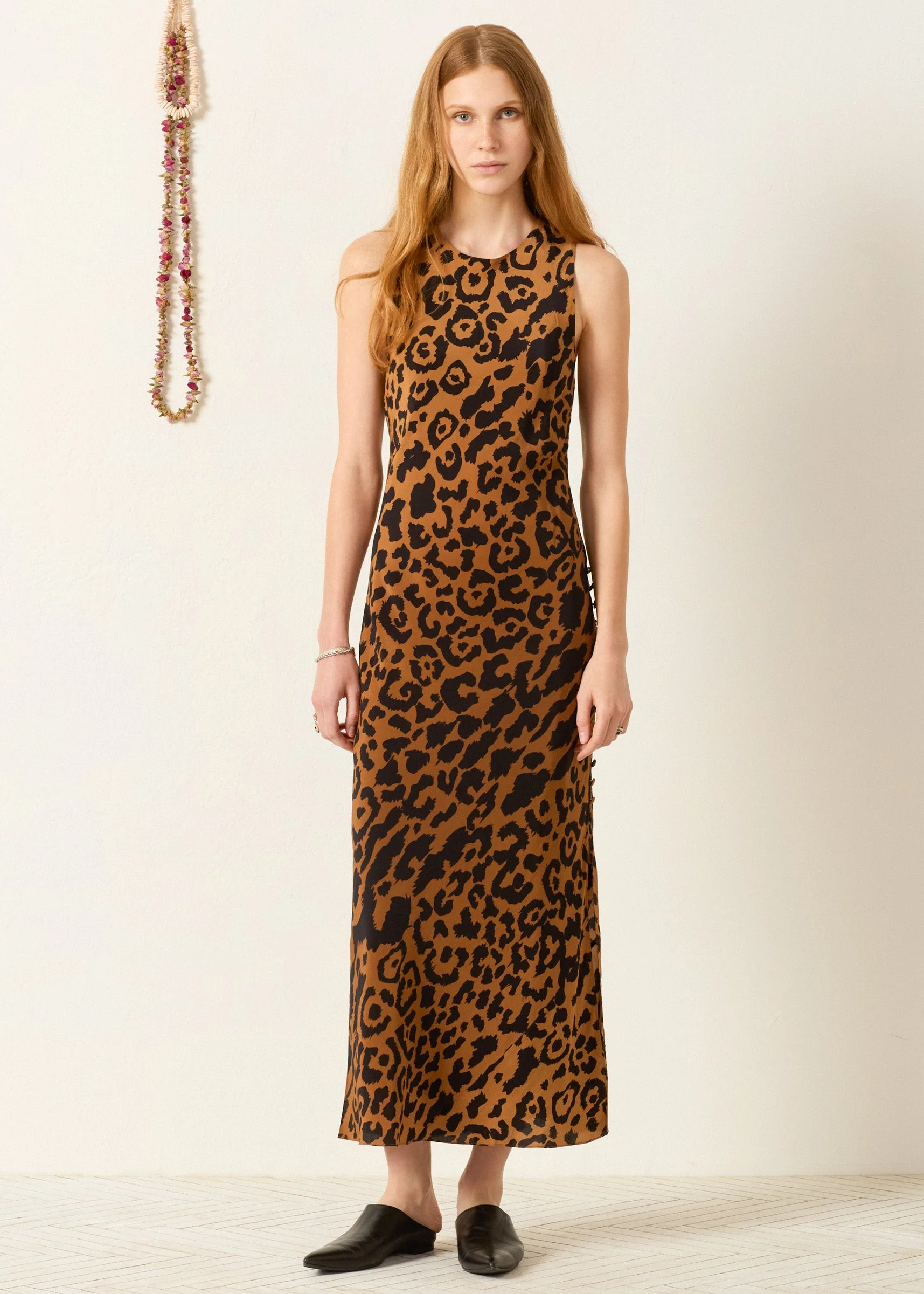 Adelaide Leopard Silk Dress