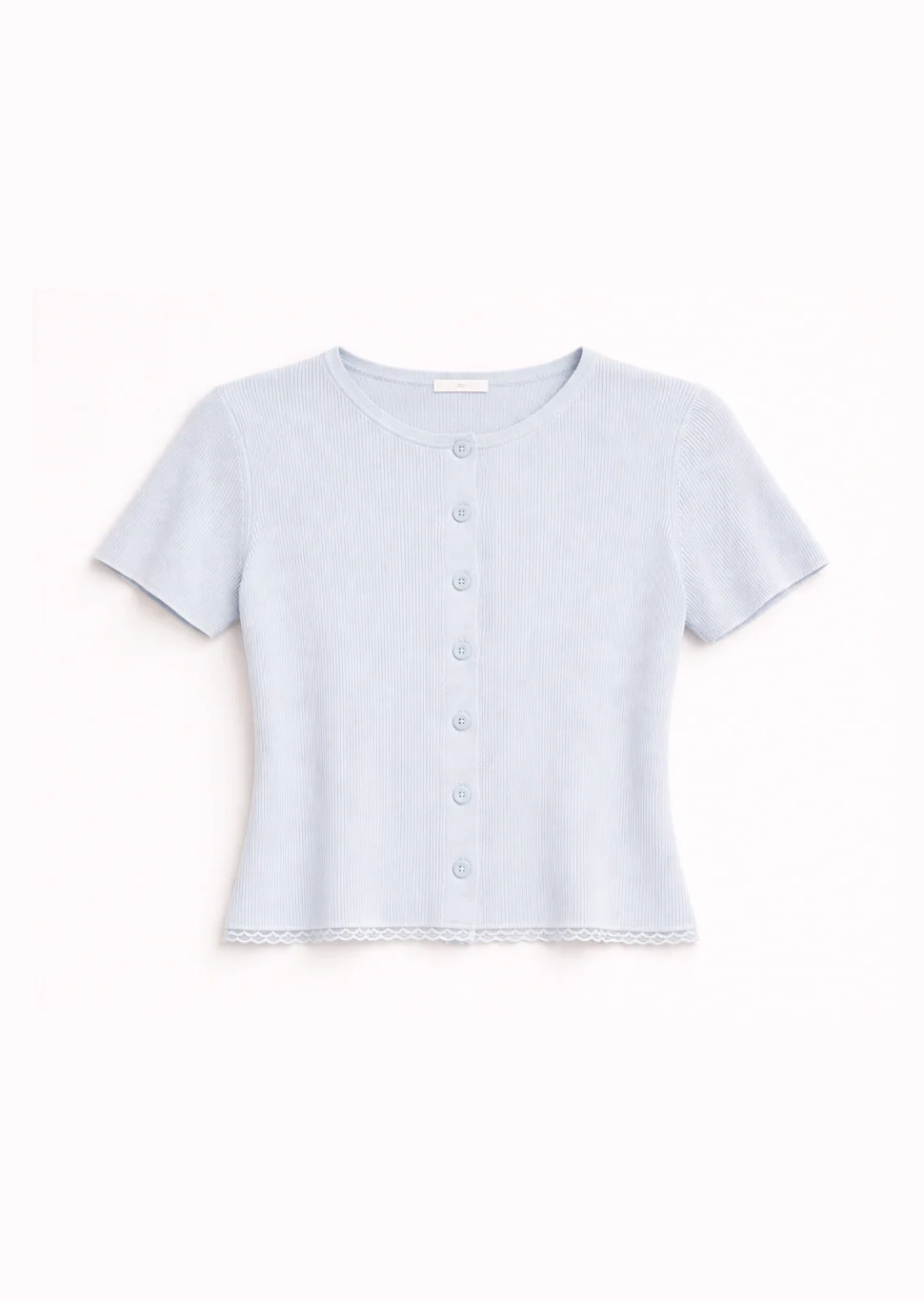 Adelaide Slim Cardigan with Lace in Whisper