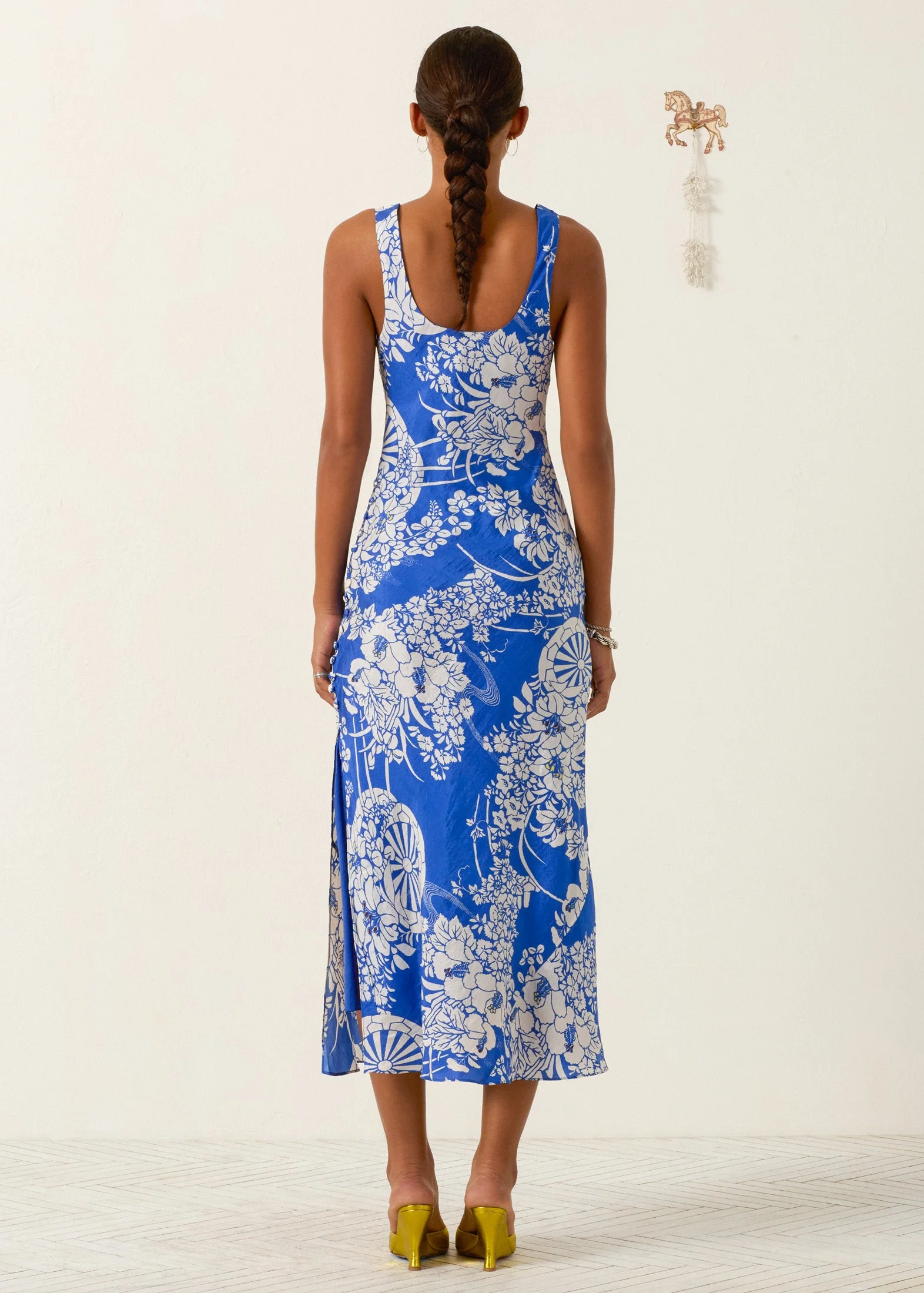 Adele Royal Spoke Silk Dress - Image 2