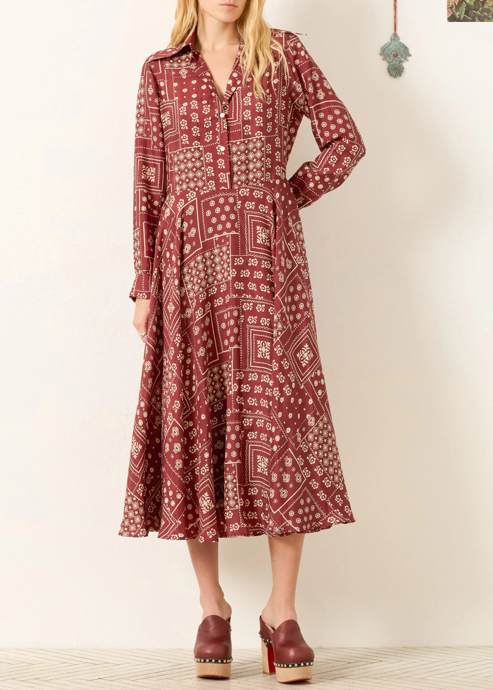 Aelin Saddle Panel Silk Dress