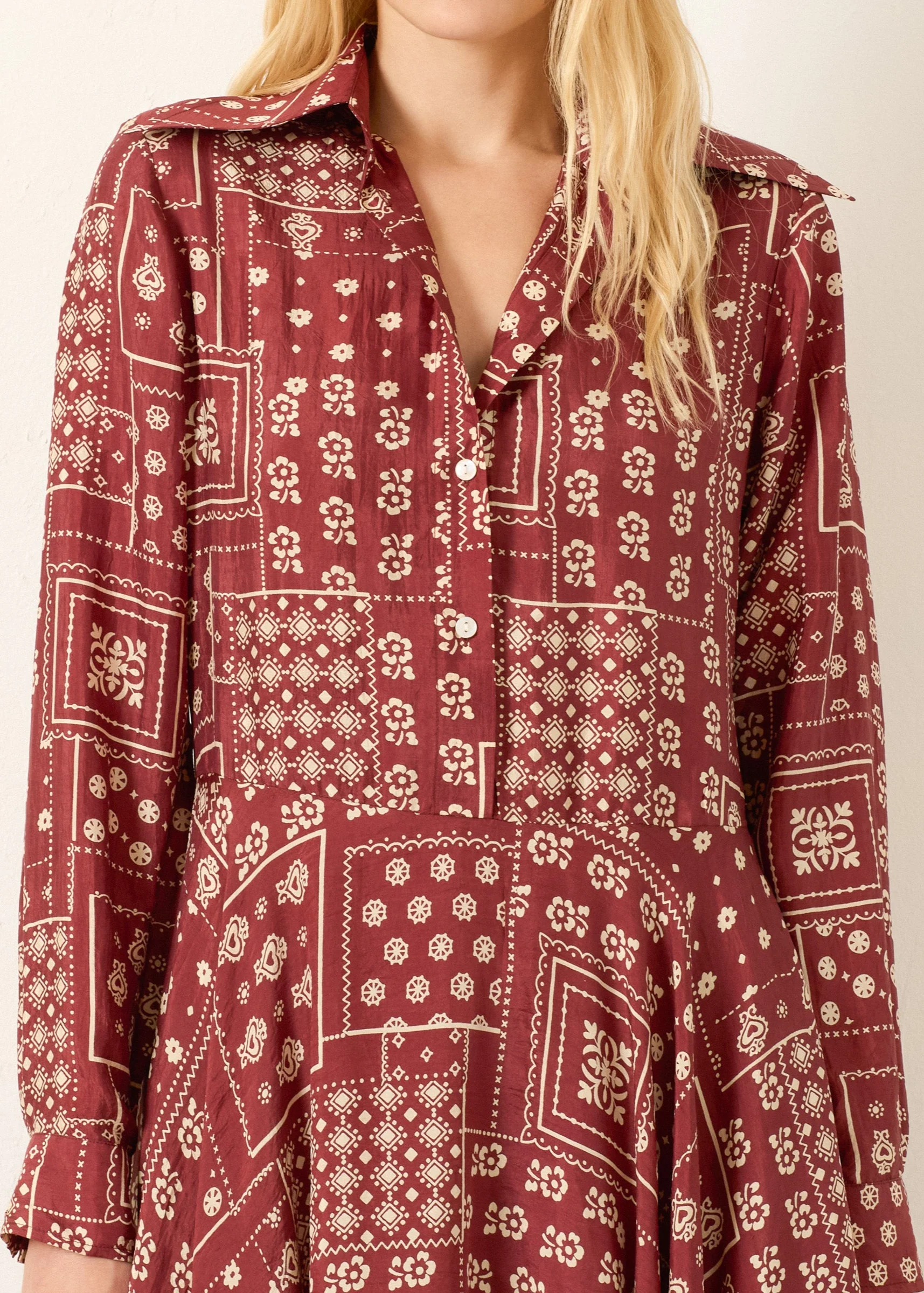 Aelin Saddle Panel Silk Dress - Image 2