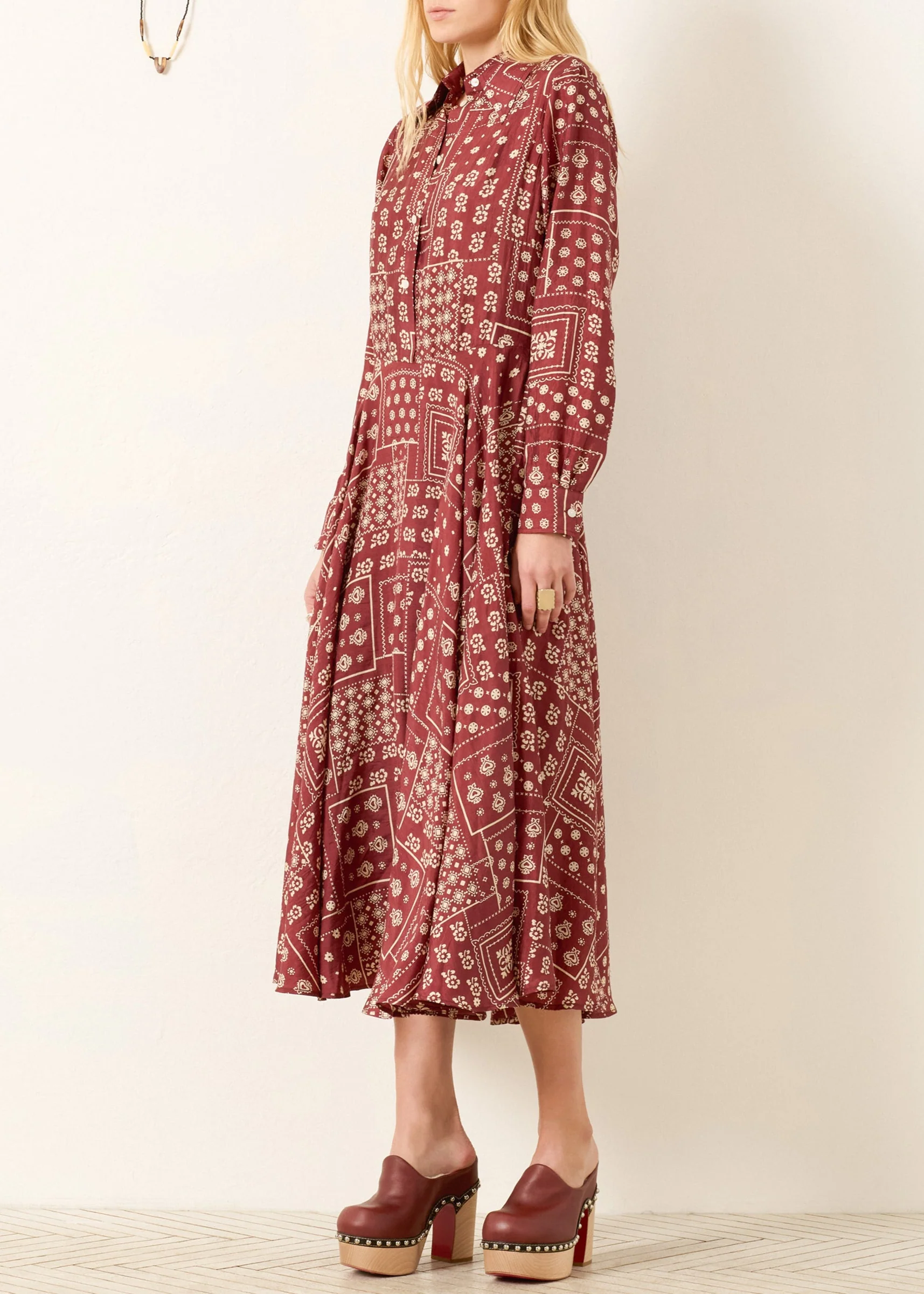 Aelin Saddle Panel Silk Dress - Image 3
