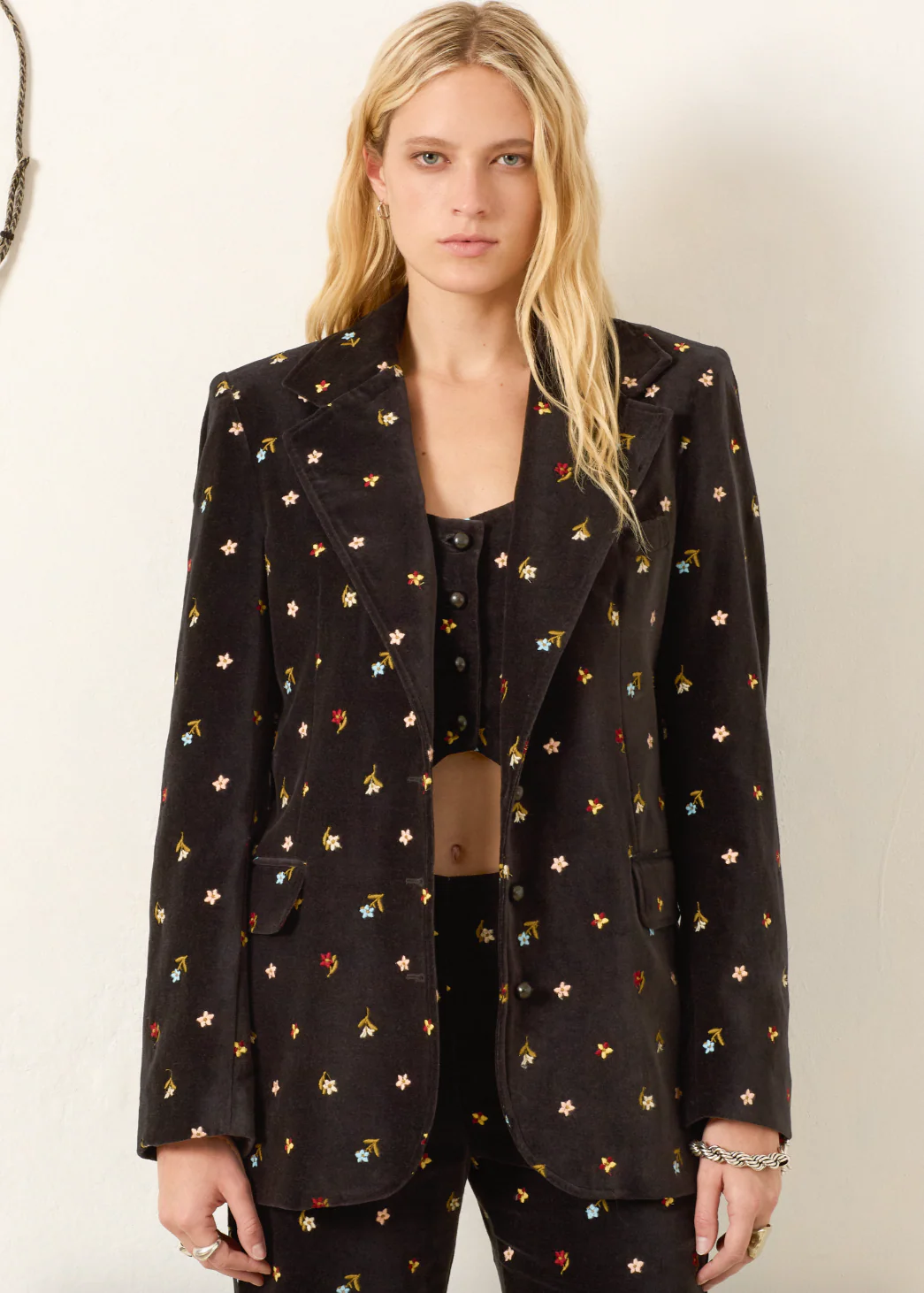 Afternoon Onyx Bouquet Blazer