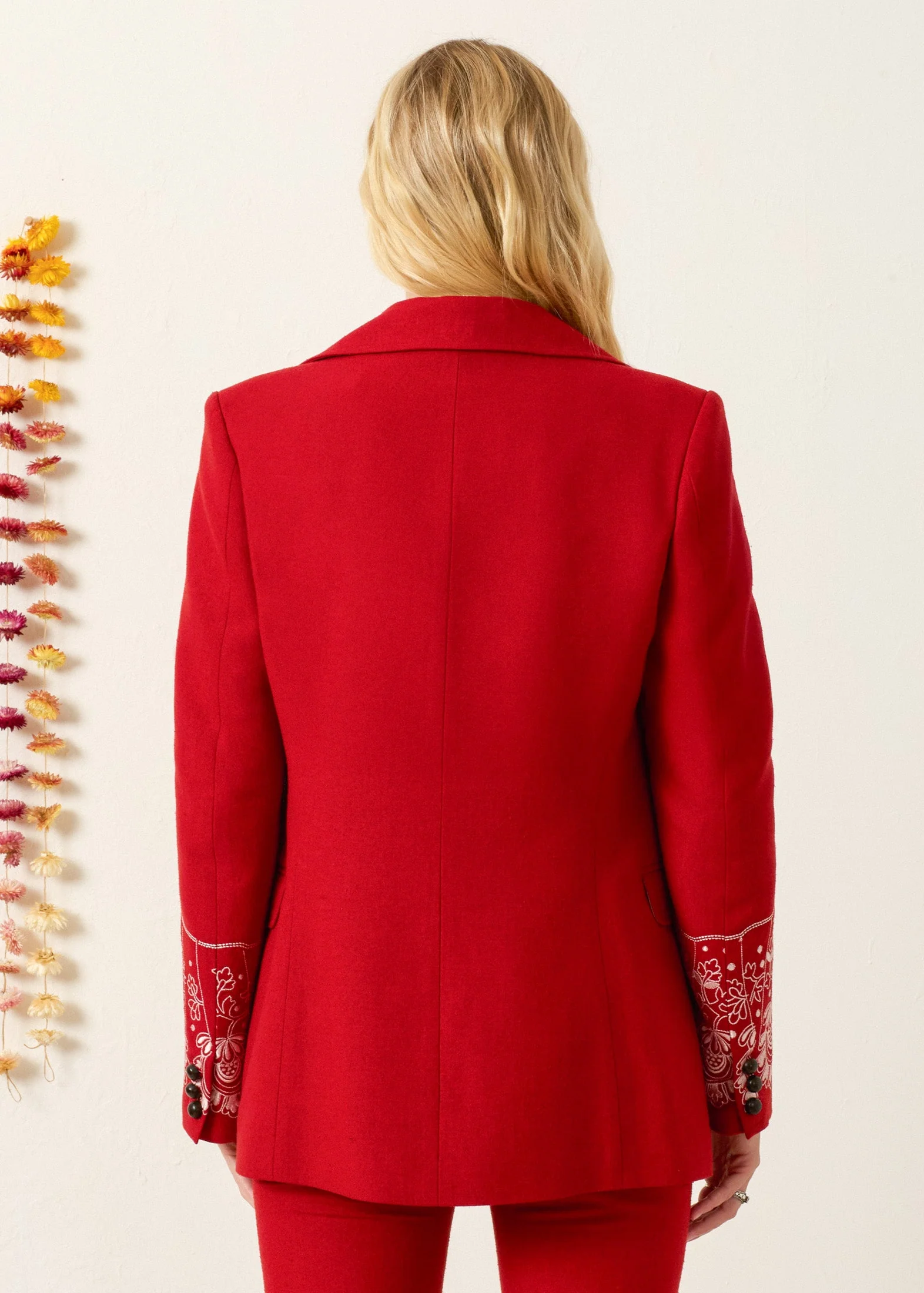 Afternoon Russet Lace Blazer - Image 4