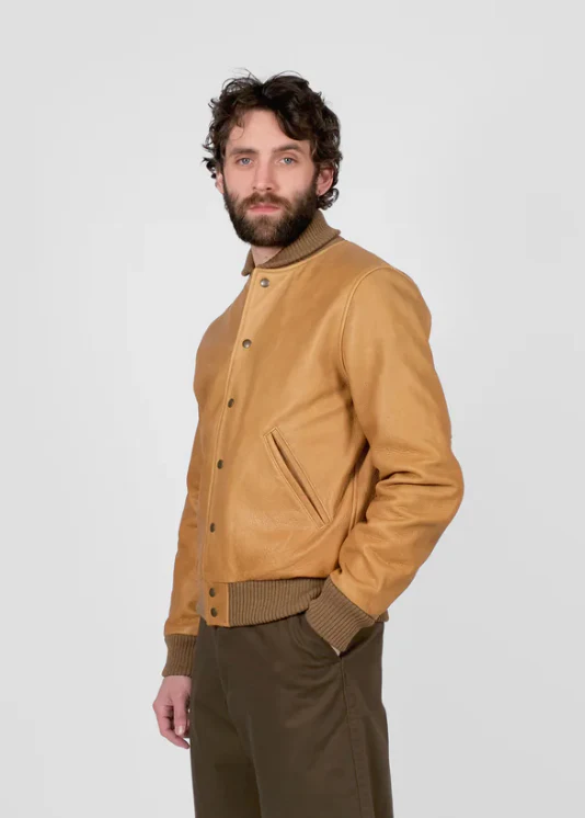 All-City Leather Jacket in Rust - Image 2