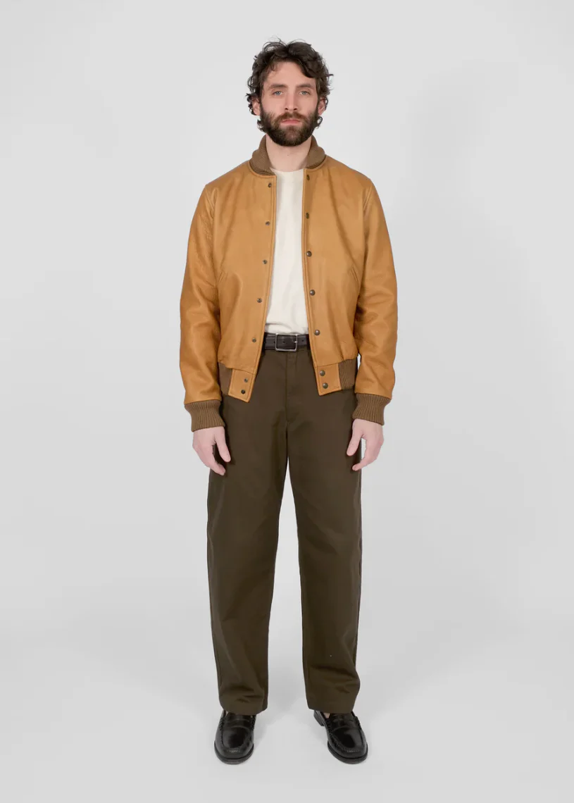 All-City Leather Jacket in Rust - Image 3