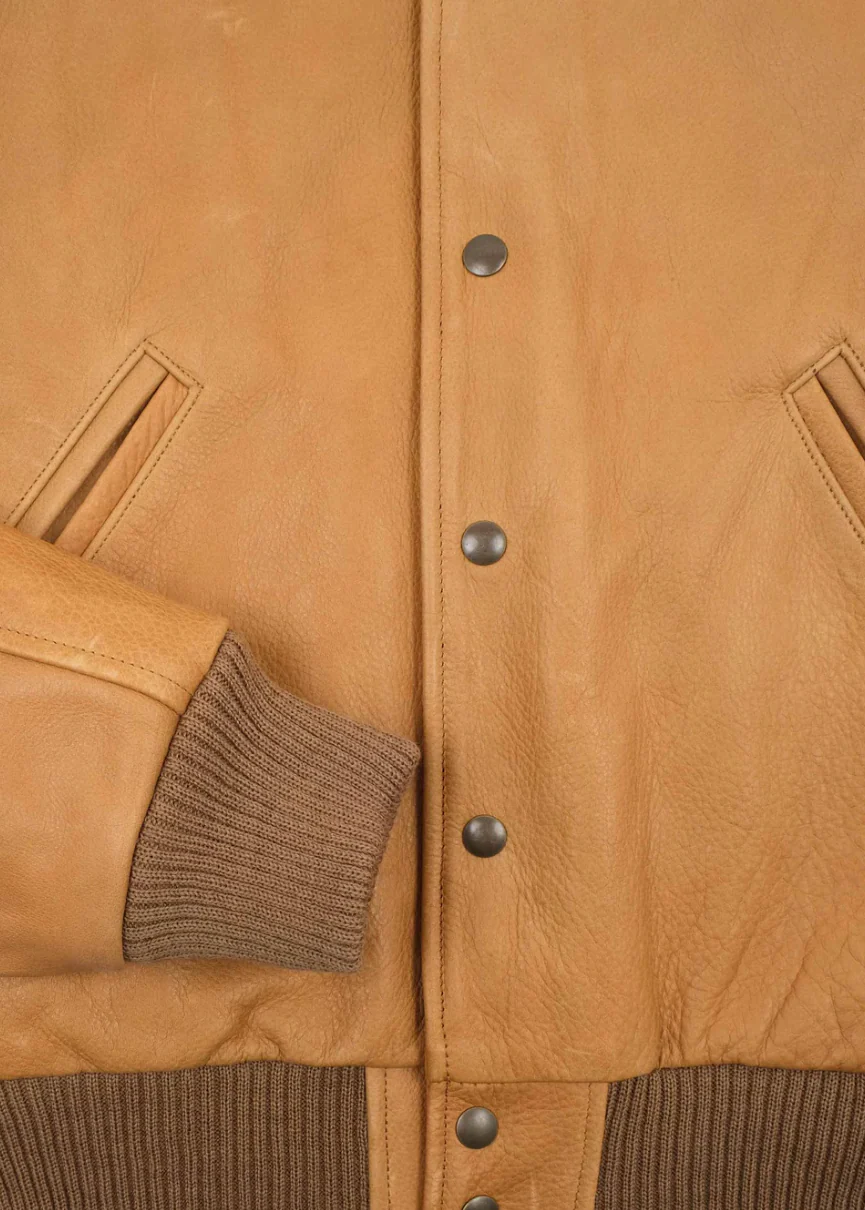 All-City Leather Jacket in Rust - Image 6