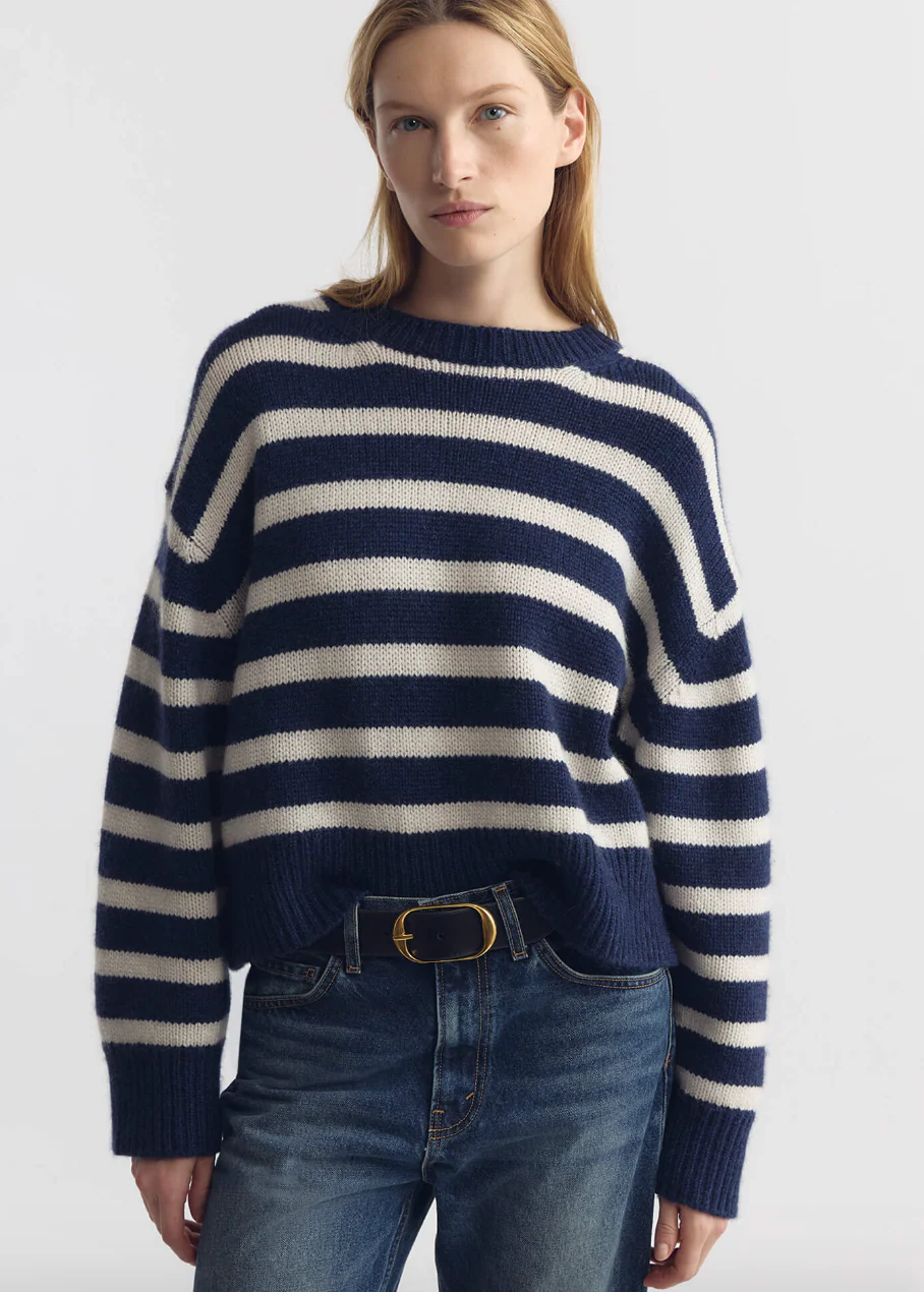 Anisa Stripe Cashmere Sweater - Image 2