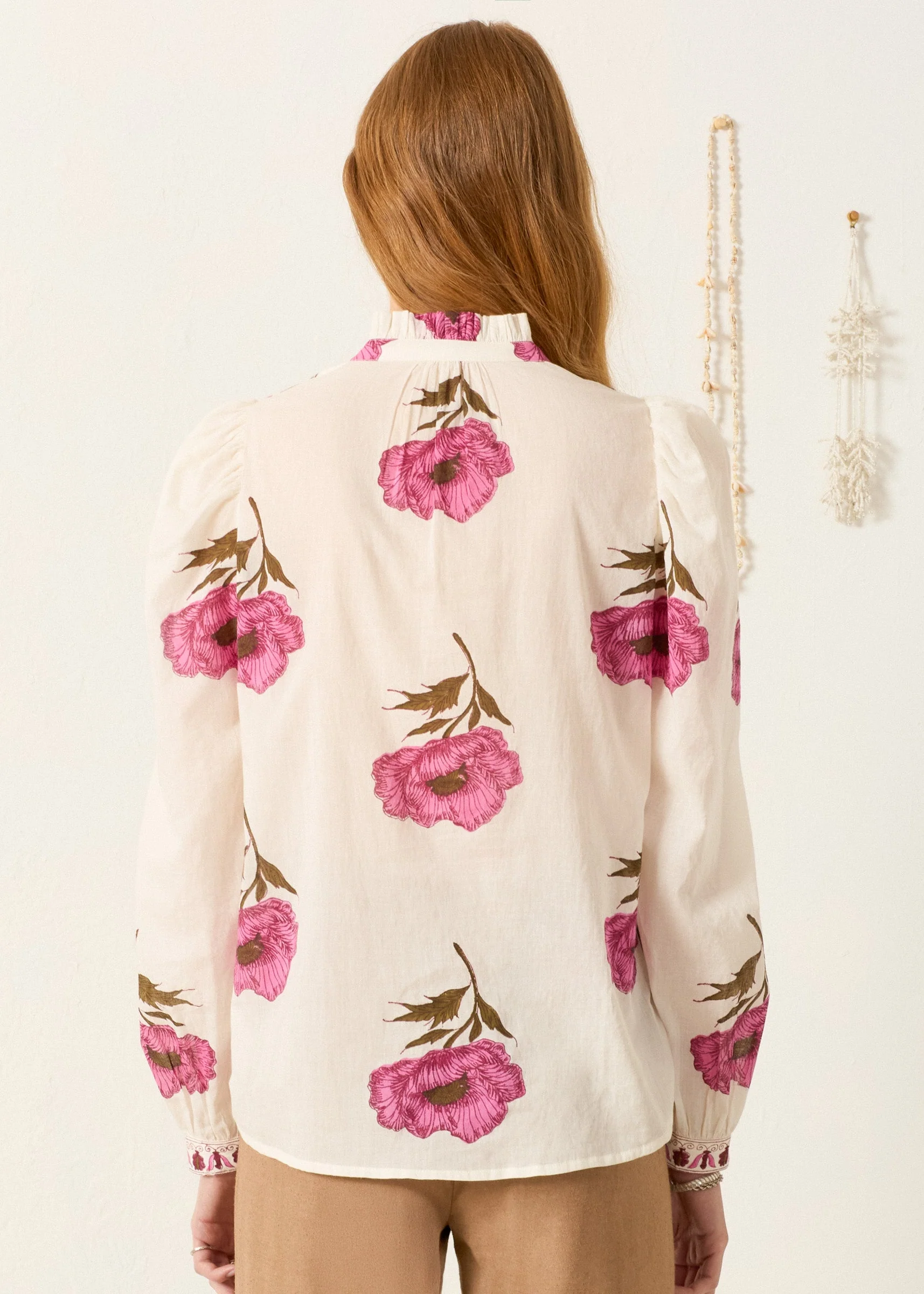 Annabel Fuchsia Poppy Shirt - Image 2