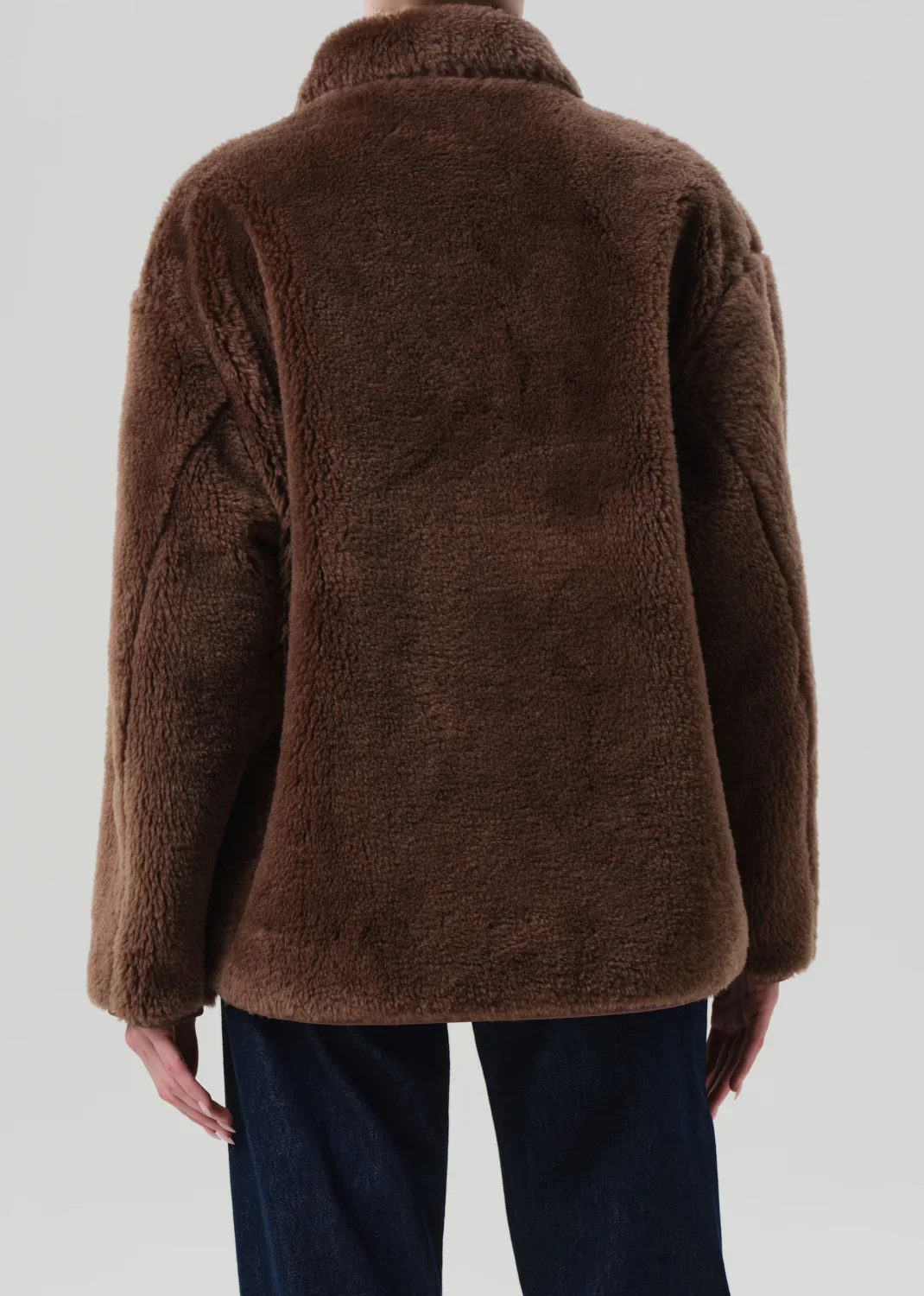 Astrid Sherpa Jacket in Warm Tan - Image 2