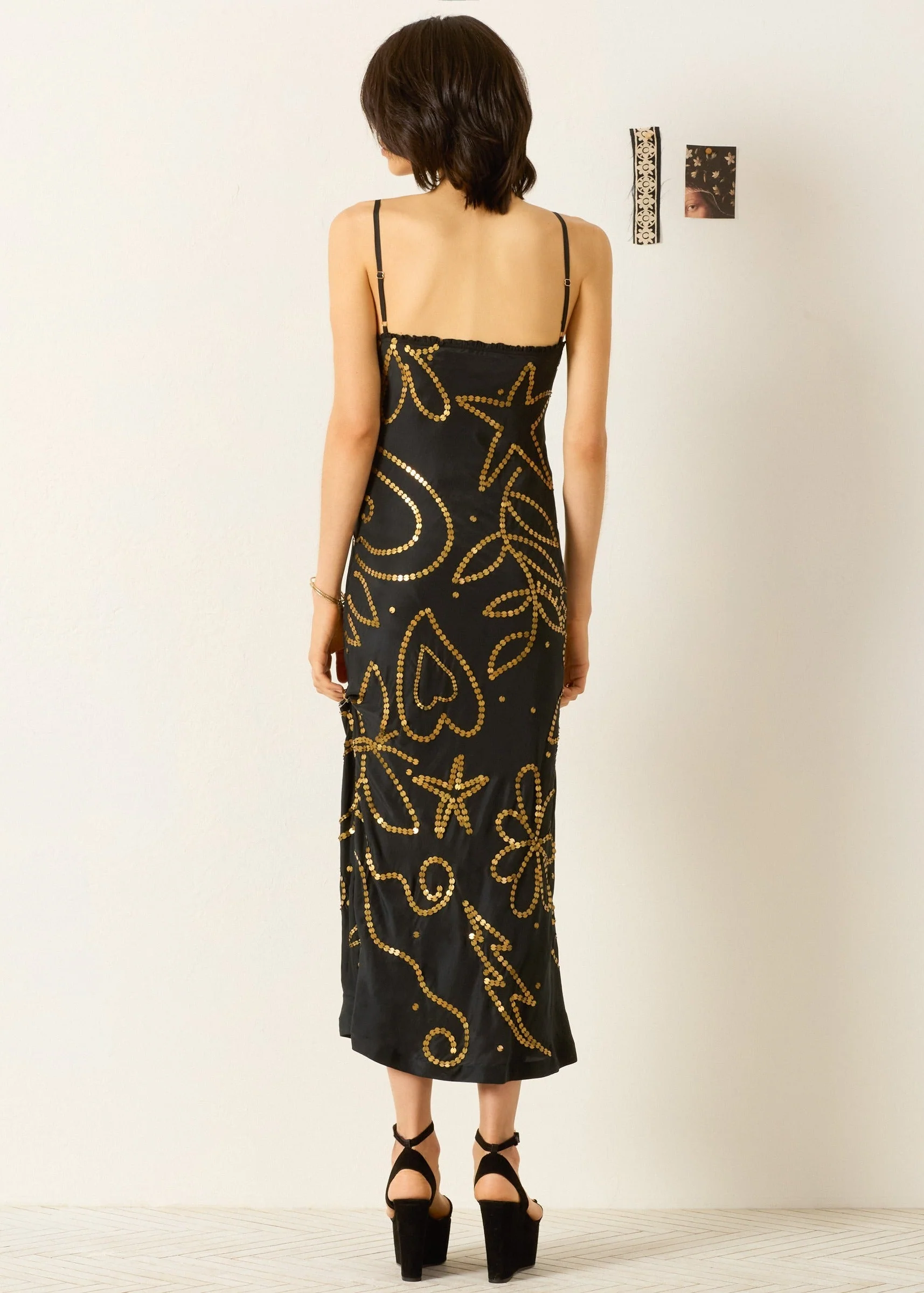 Athens Jet Coin Silk Dress - Image 2
