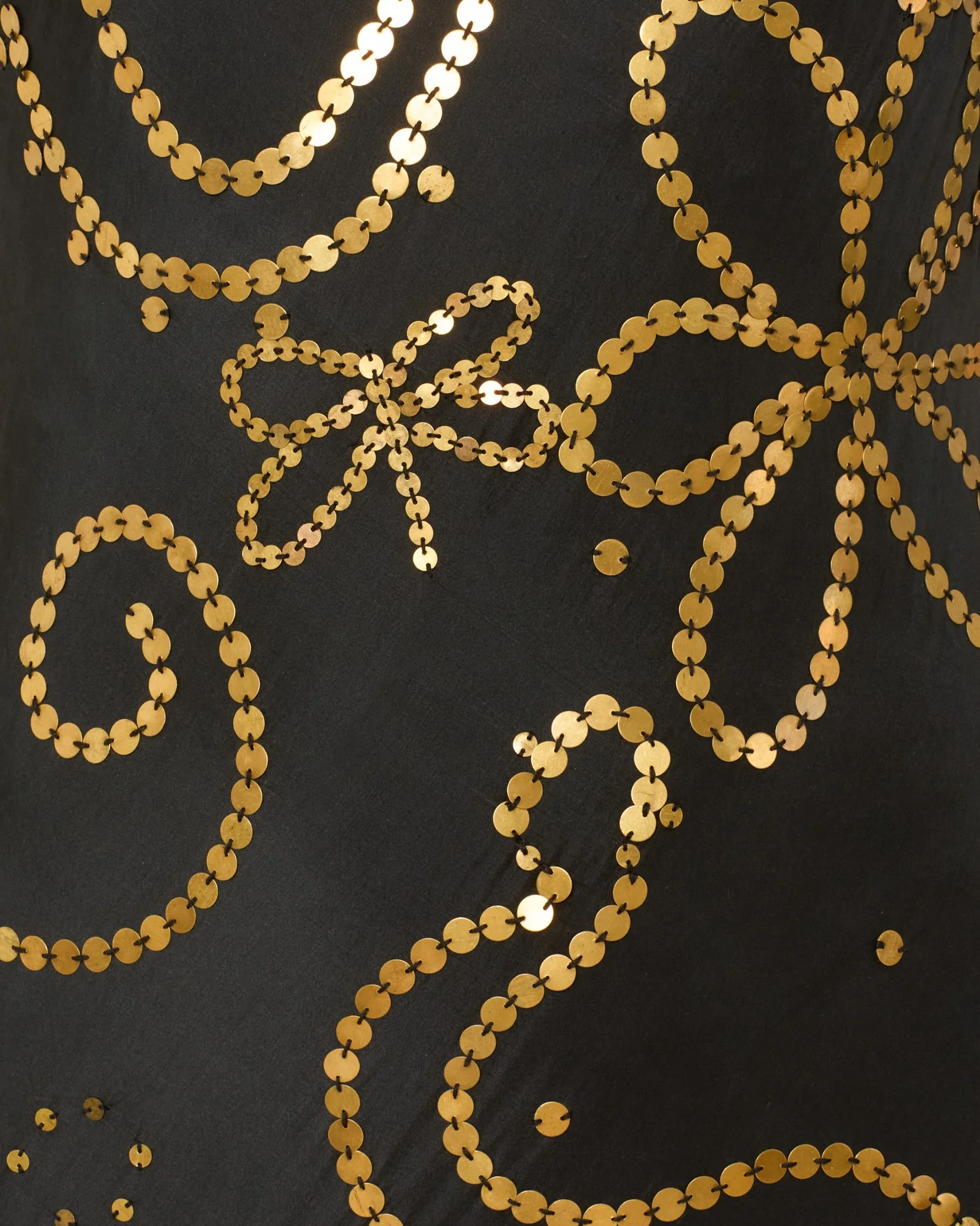 Athens Jet Coin Silk Dress - Image 3