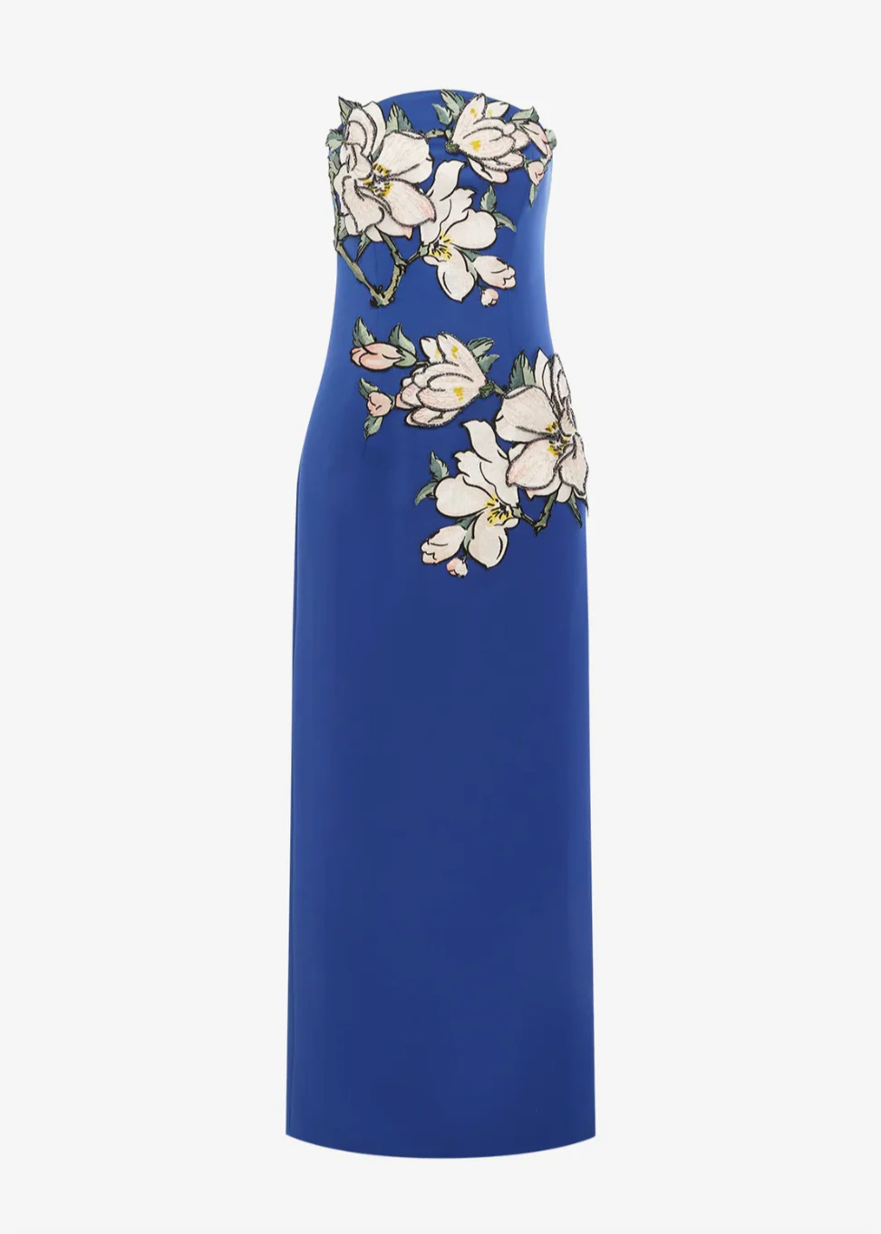 Ava Appliqué Floral Bustier Maxi Dress