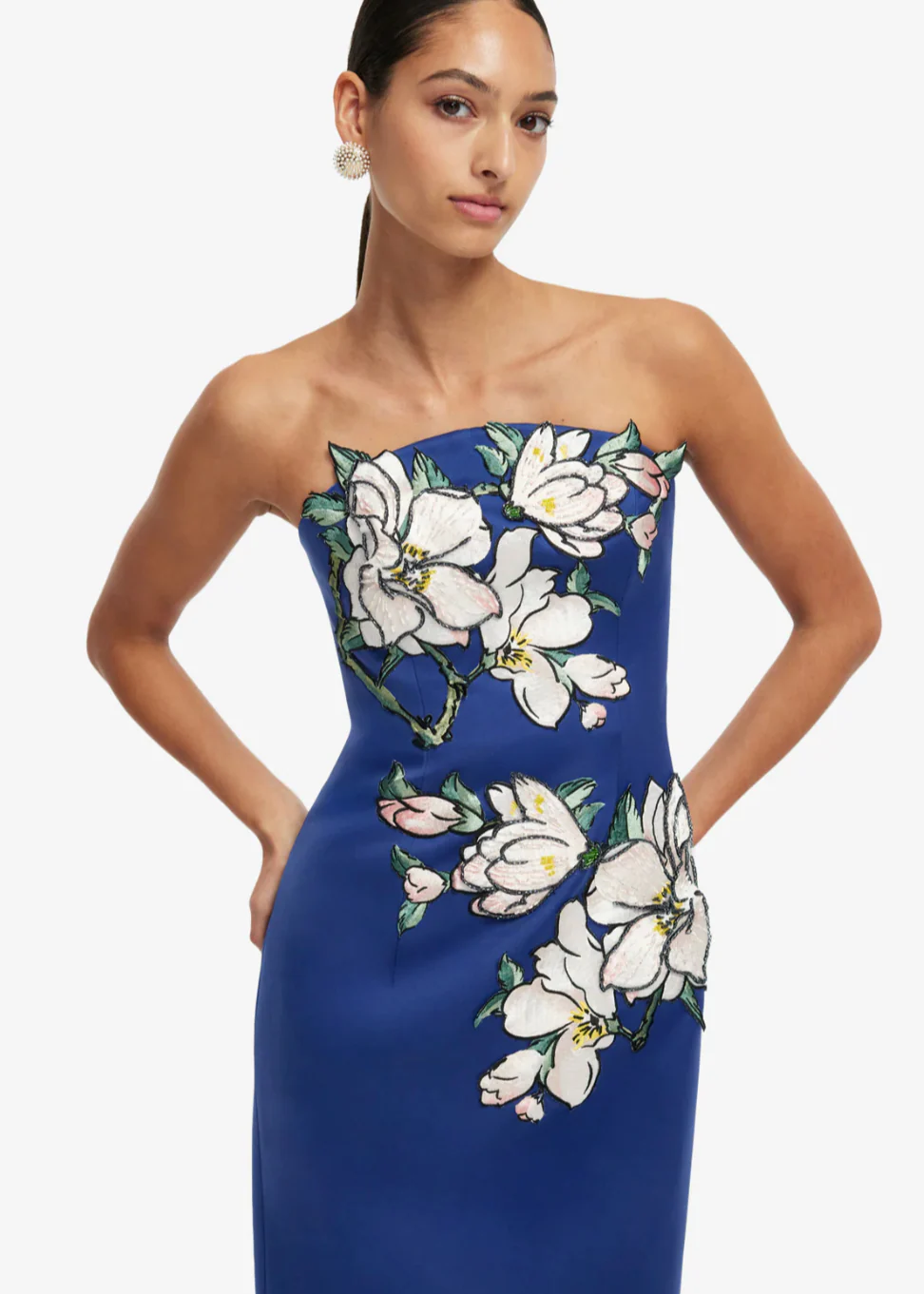 Ava Appliqué Floral Bustier Maxi Dress - Image 2