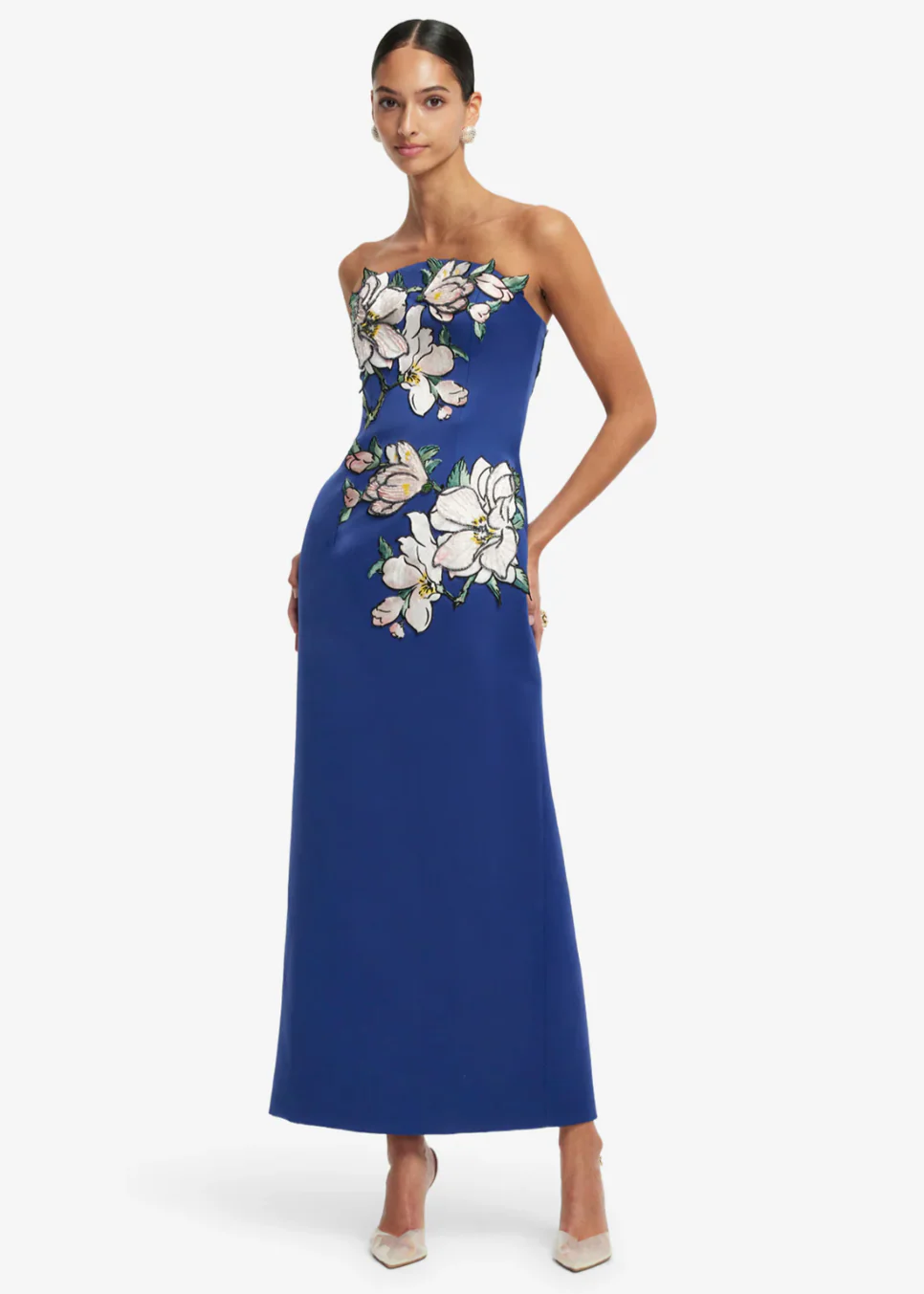 Ava Appliqué Floral Bustier Maxi Dress - Image 4