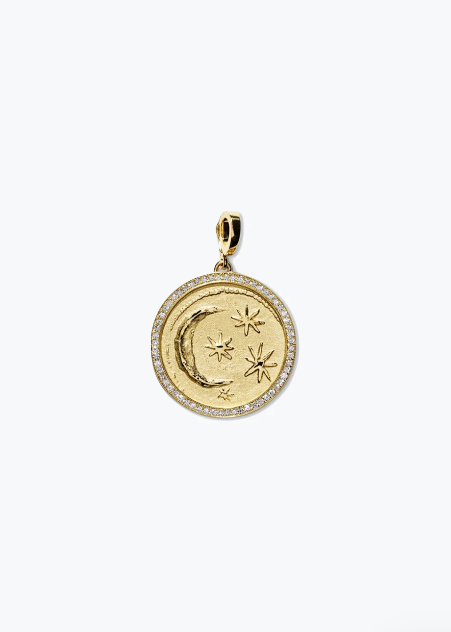 Cosmic Pave Large Diamond Coin