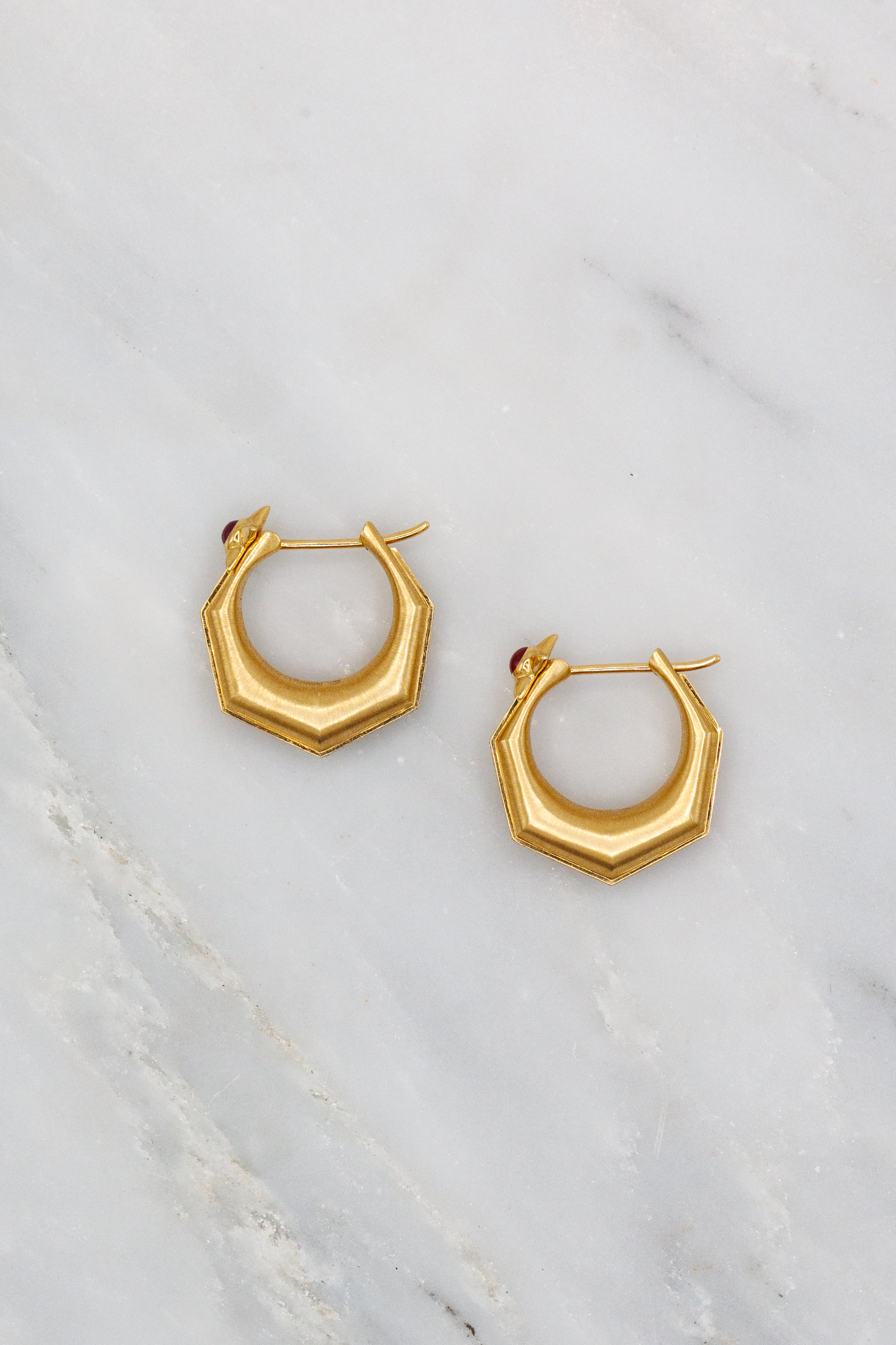 Baba Medium Ruby Earring (Single Earring) - Image 3