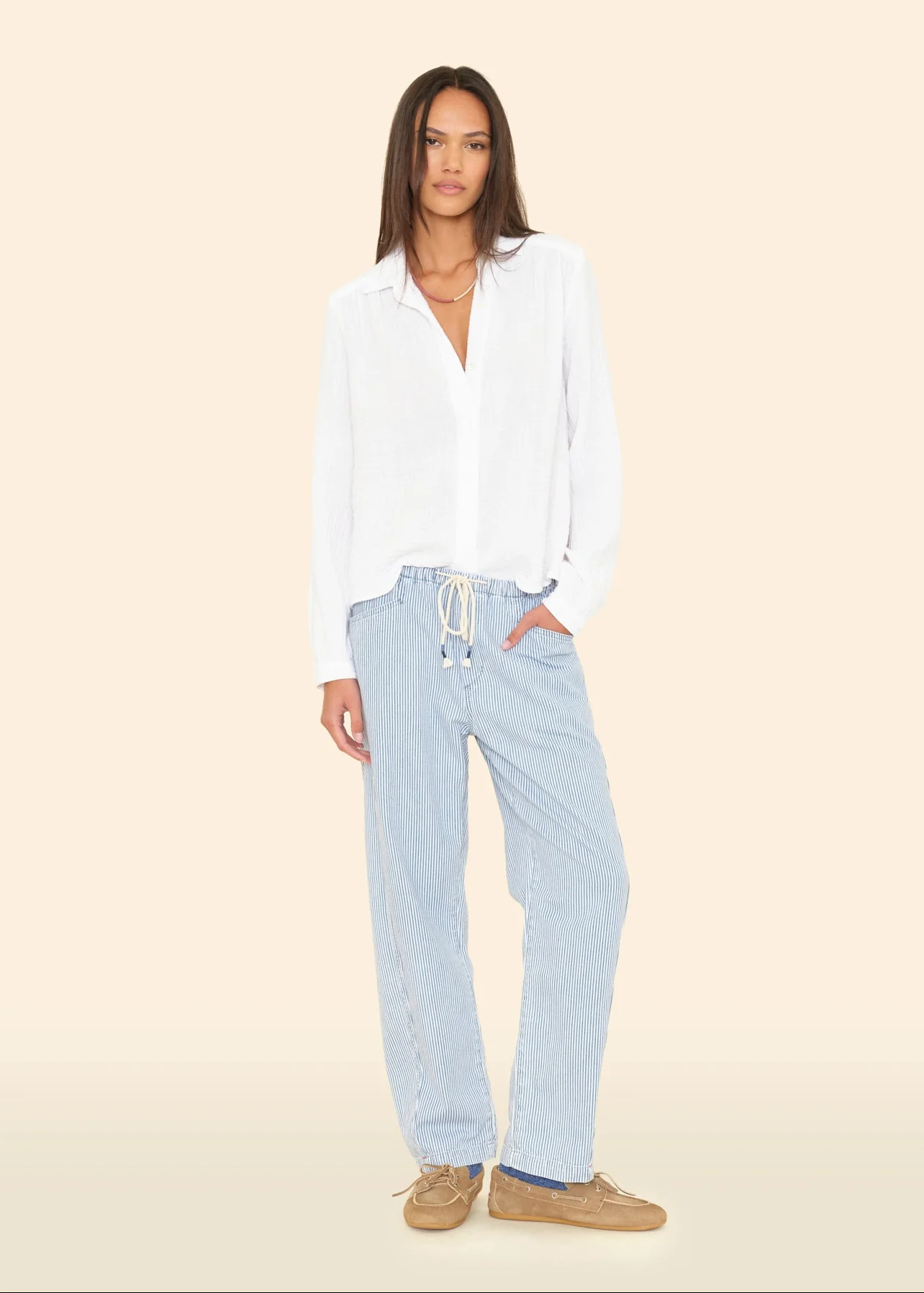 Baxter Pant in Blue Railroad - Image 2