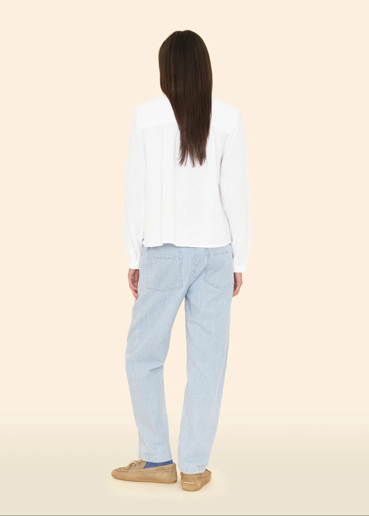 Baxter Pant in Blue Railroad - Image 3