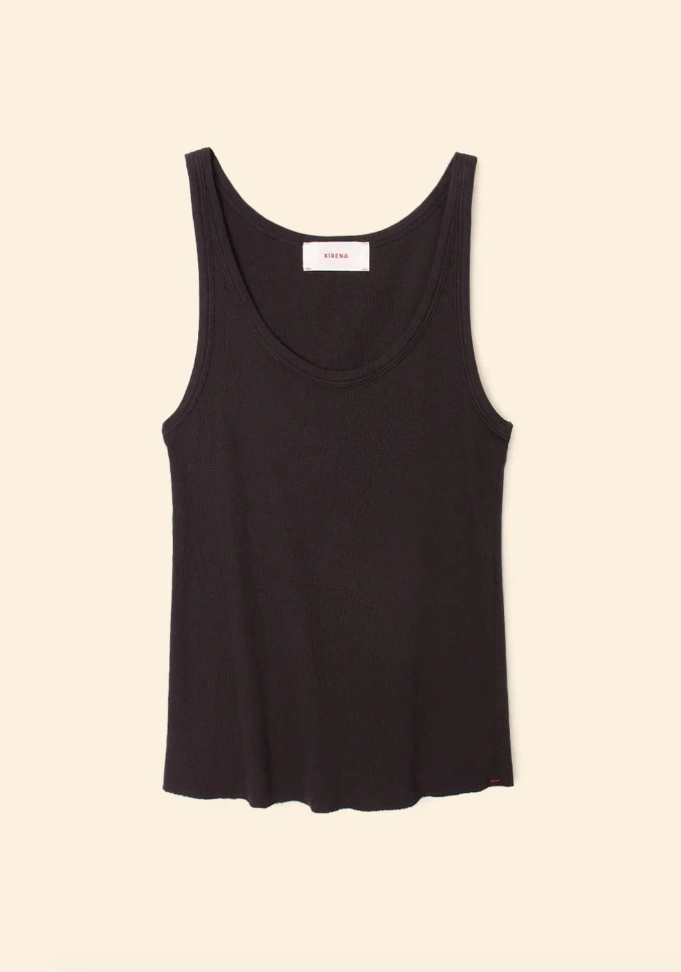 Beck Fine Rib Tank Top in Black