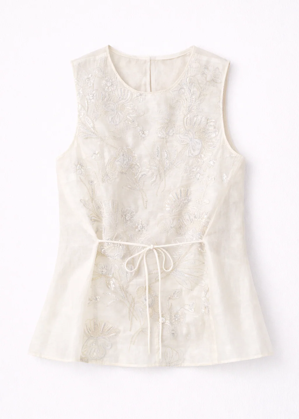 Benson Floral Sequin Blouse in Ivory