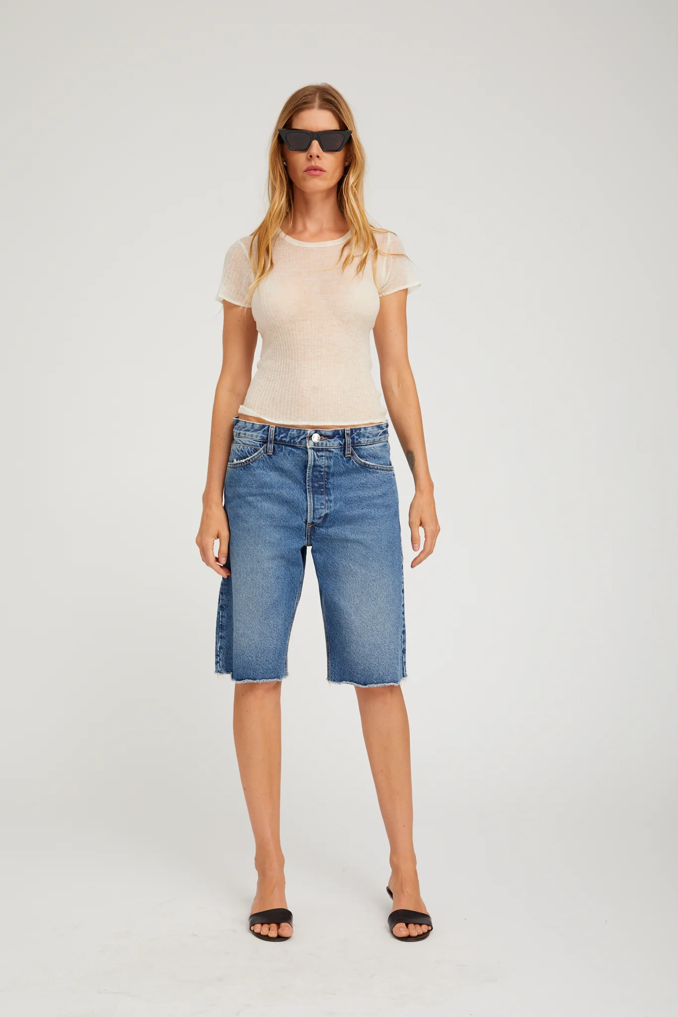 Denim Bermuda Shorts - Image 2