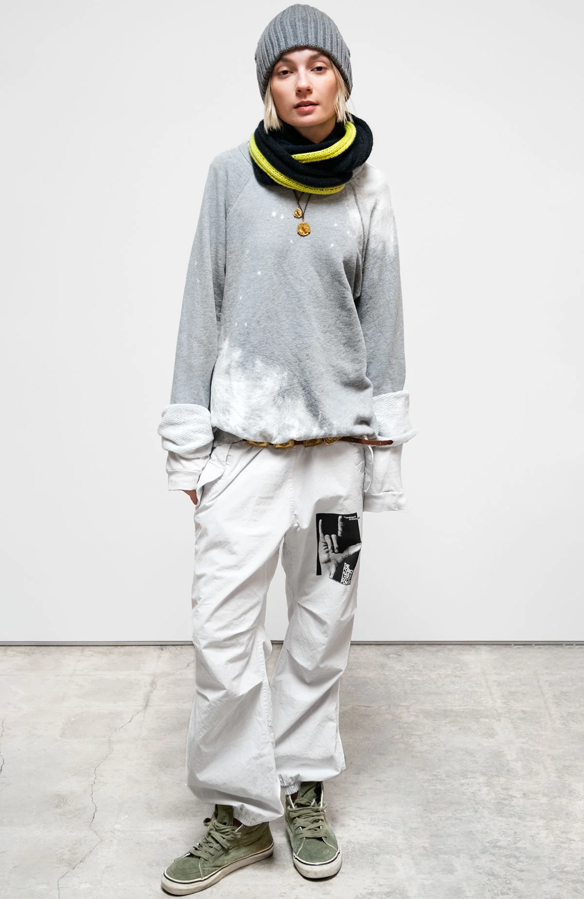 Lucky Rabbits Sweatshirt in Bleachout Heather - Image 2