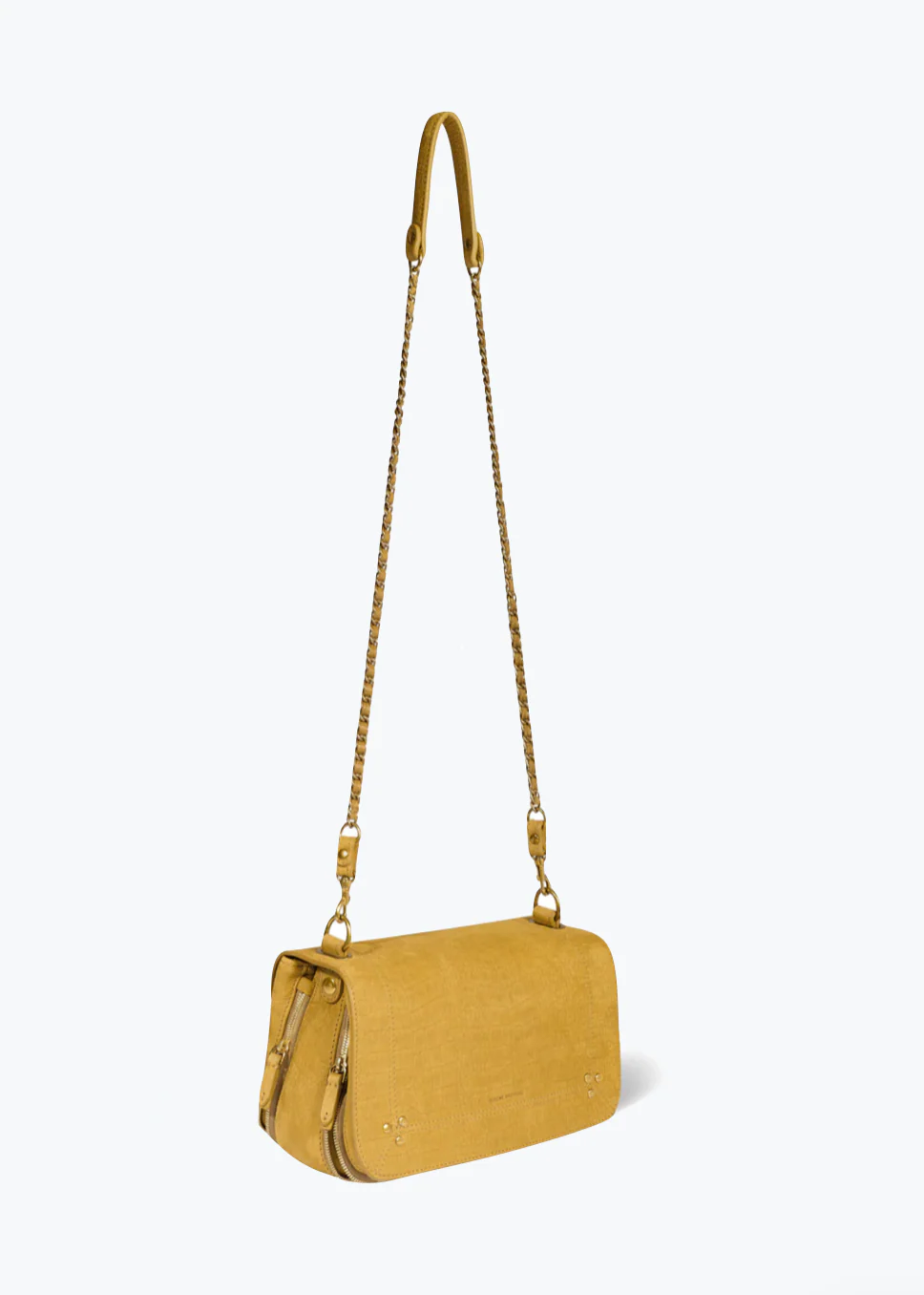 Bobi Imprimé Croco Bag in Moutarde Taurillon
