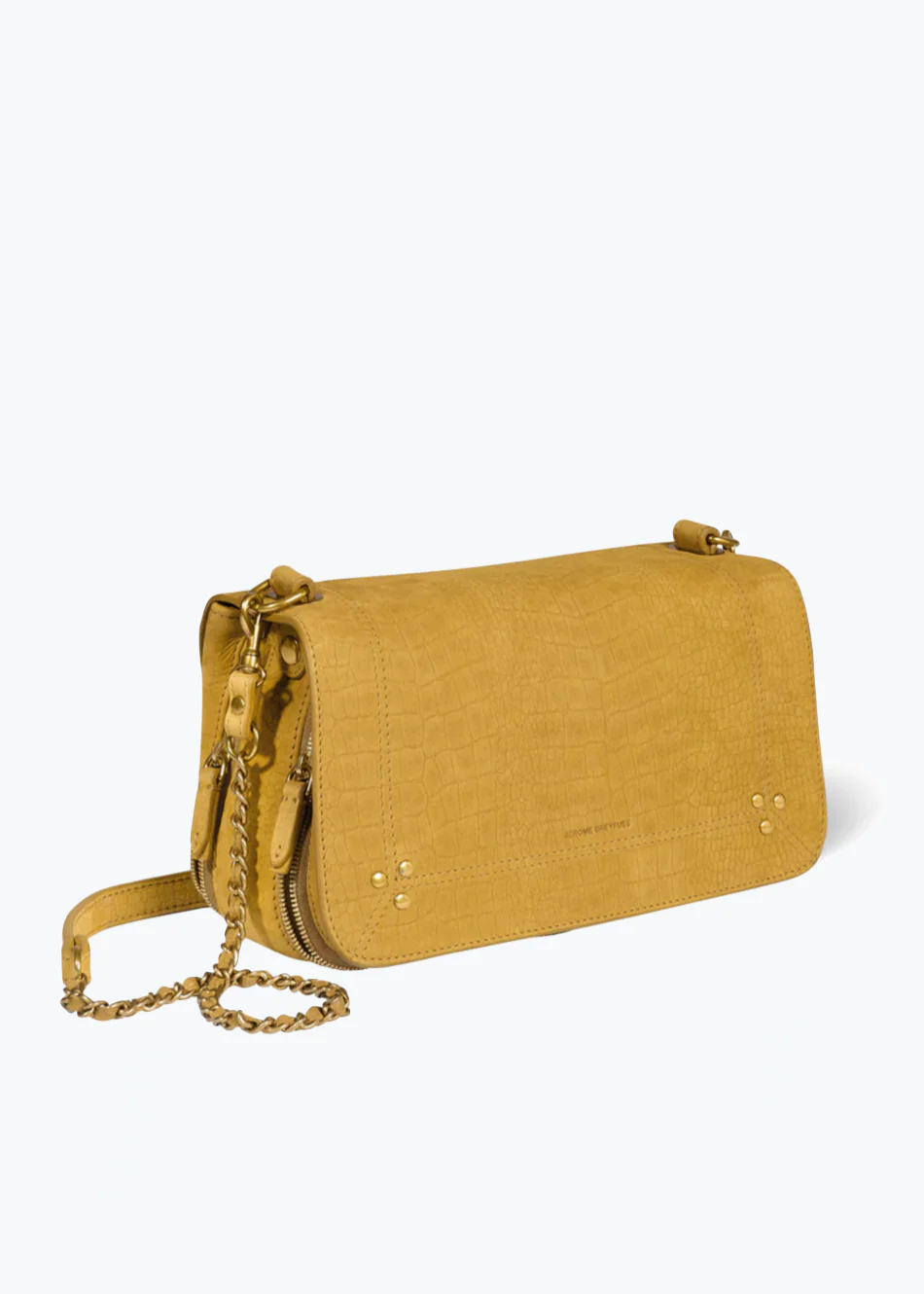 Bobi Imprimé Croco Bag in Moutarde Taurillon - Image 3