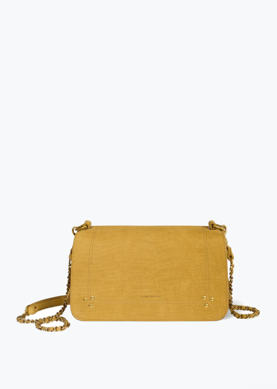 Bobi Imprimé Croco Bag in Moutarde Taurillon - Image 4