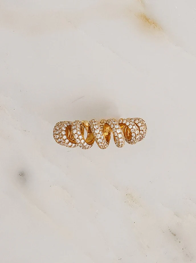 Jumbo Slinkee Ring with Diamonds - Image 3