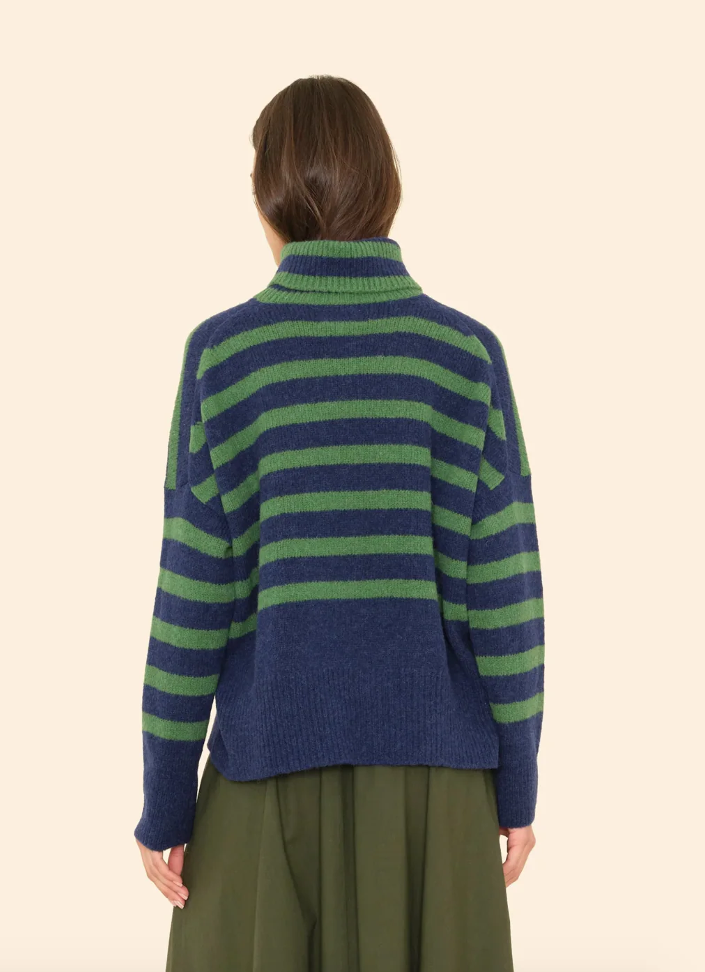 Brady Sweater in Navy Pine Stripe - Image 3