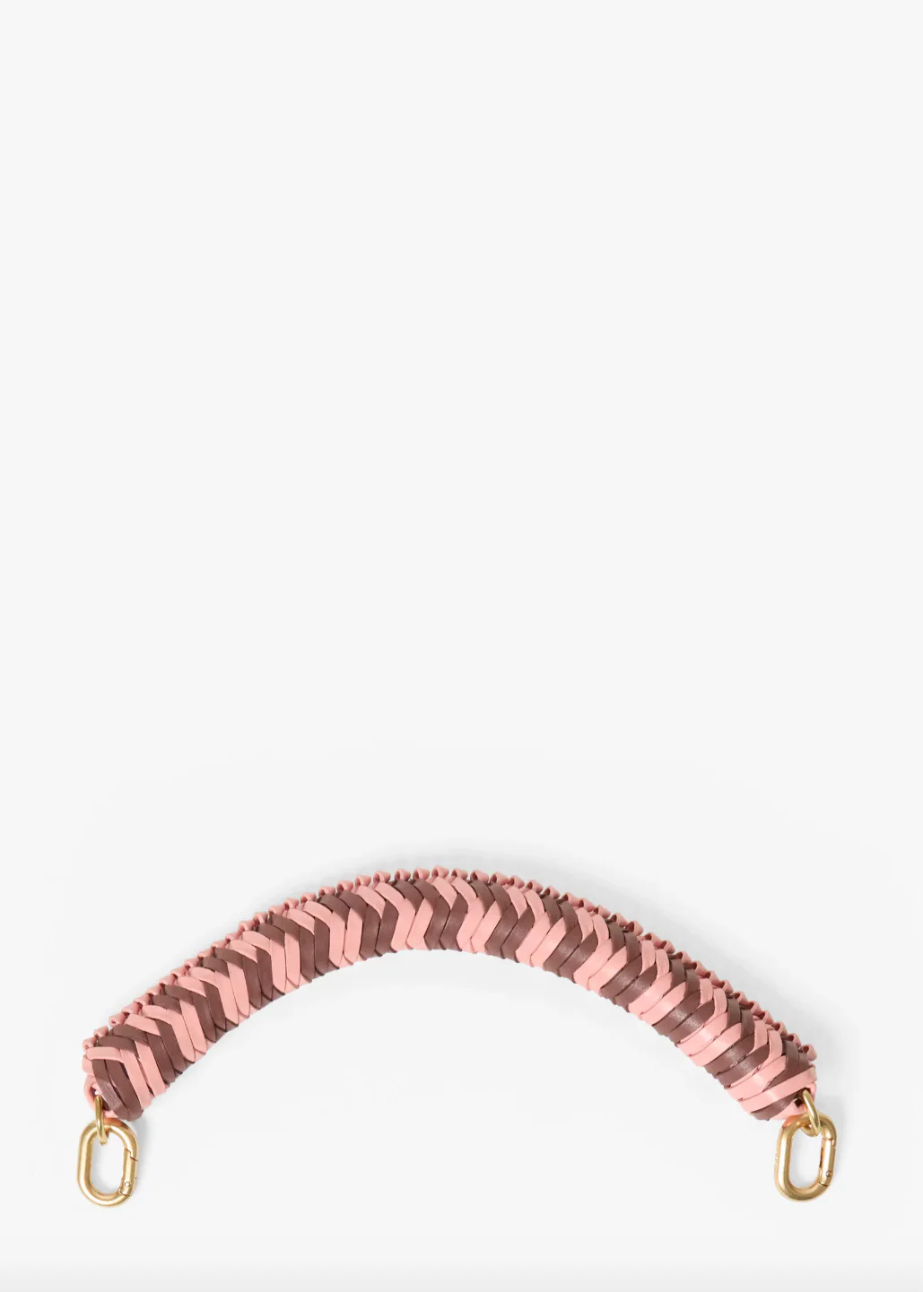 Braided Top Handle in Rose Clay & Mulberry