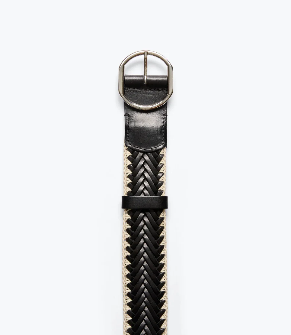 Brandy Woven Belt in Black - Image 2