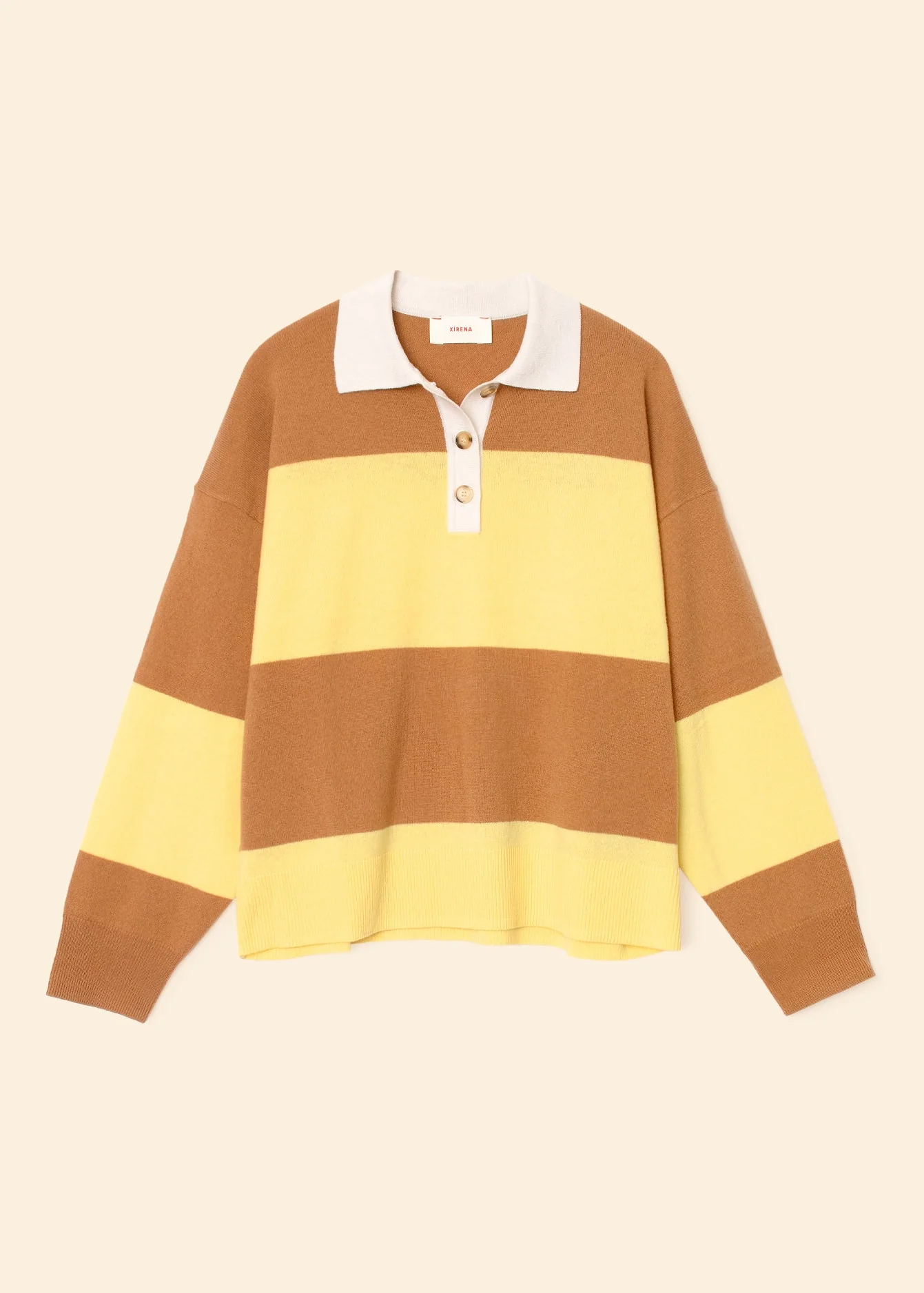 Braxton Sweater in Camel Stripe