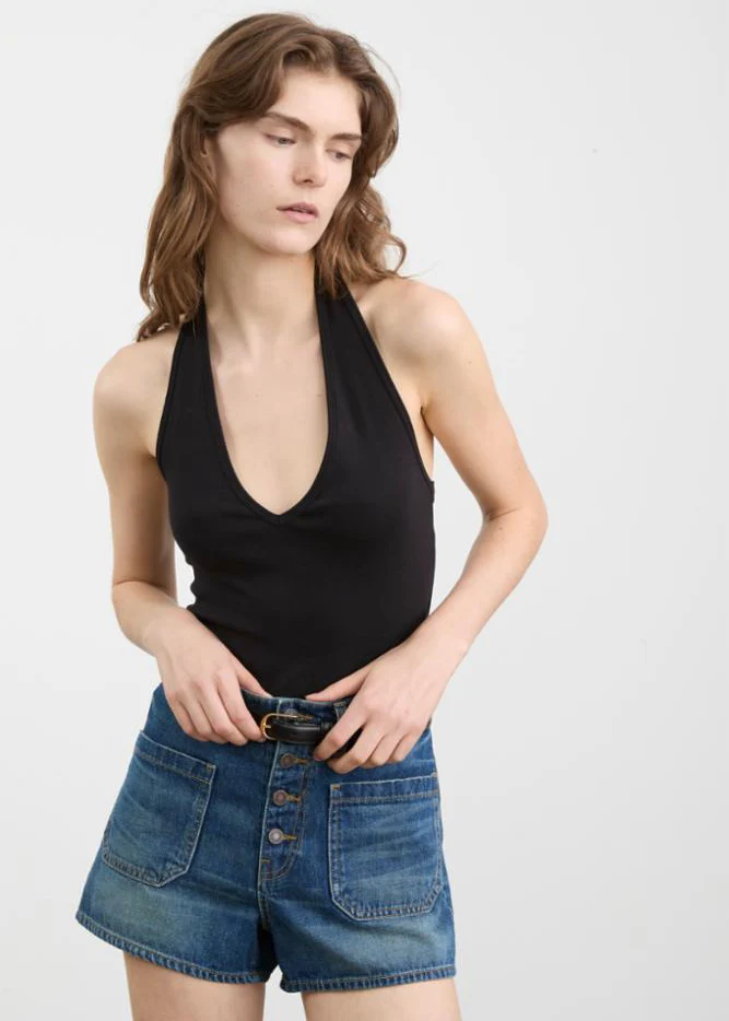 Britt Halter Top in Jet Black - Image 2