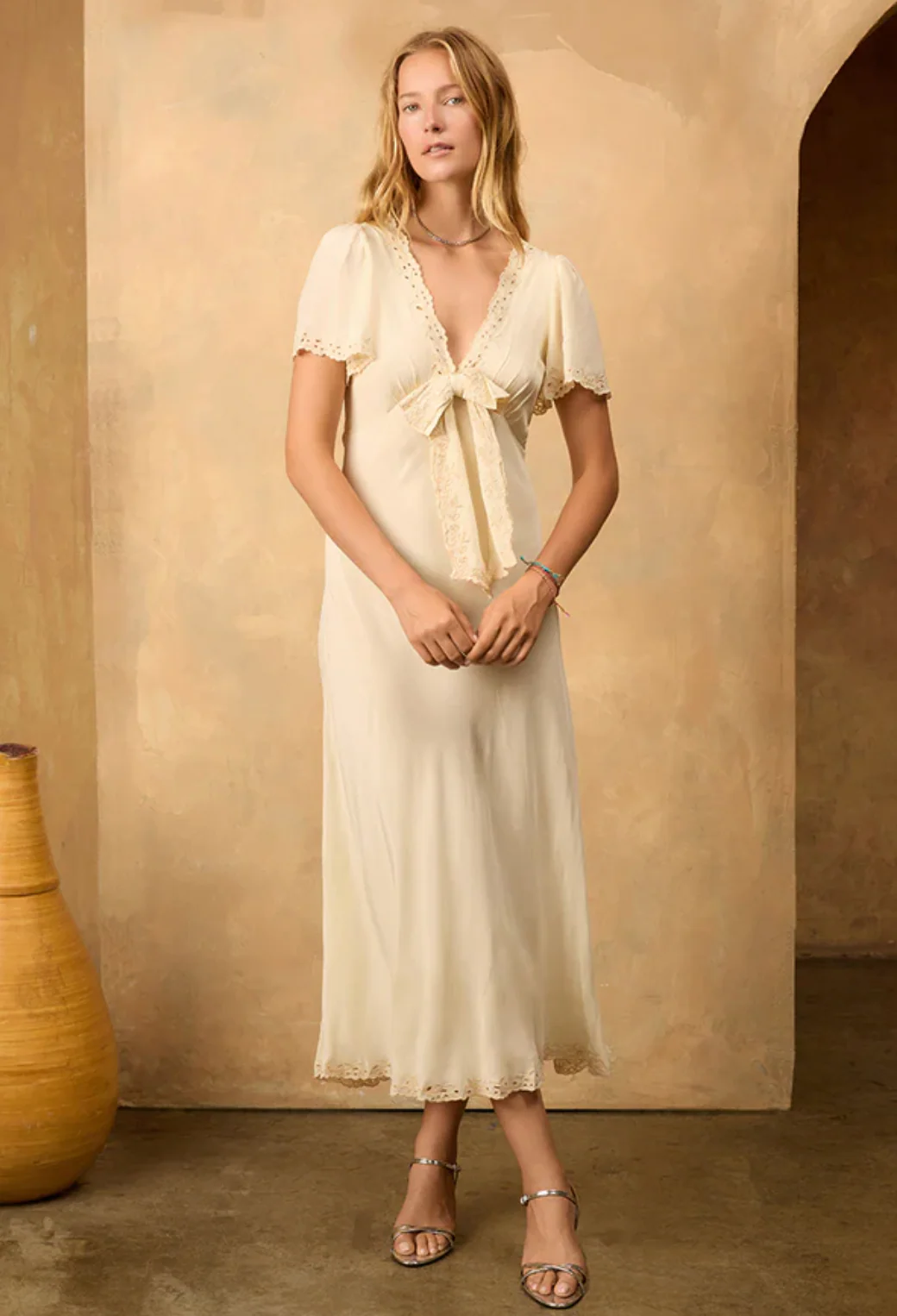 Brunello Ivory Silk Dress - Image 2