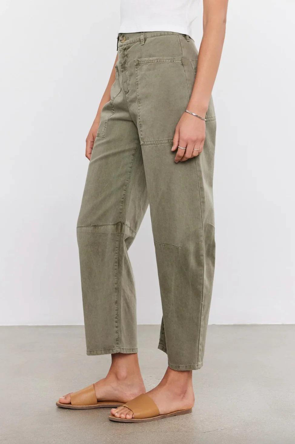 Brylie Sanded Twill Pant in Axe