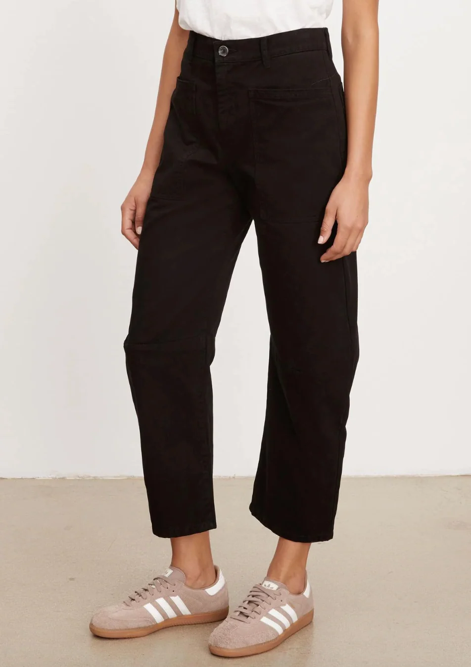 Brylie Sanded Twill Pant in Vintage Black