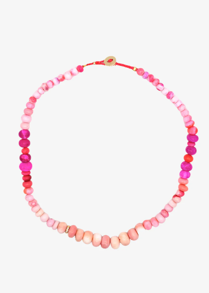 Candy Gem Necklace in Gelato Pink
