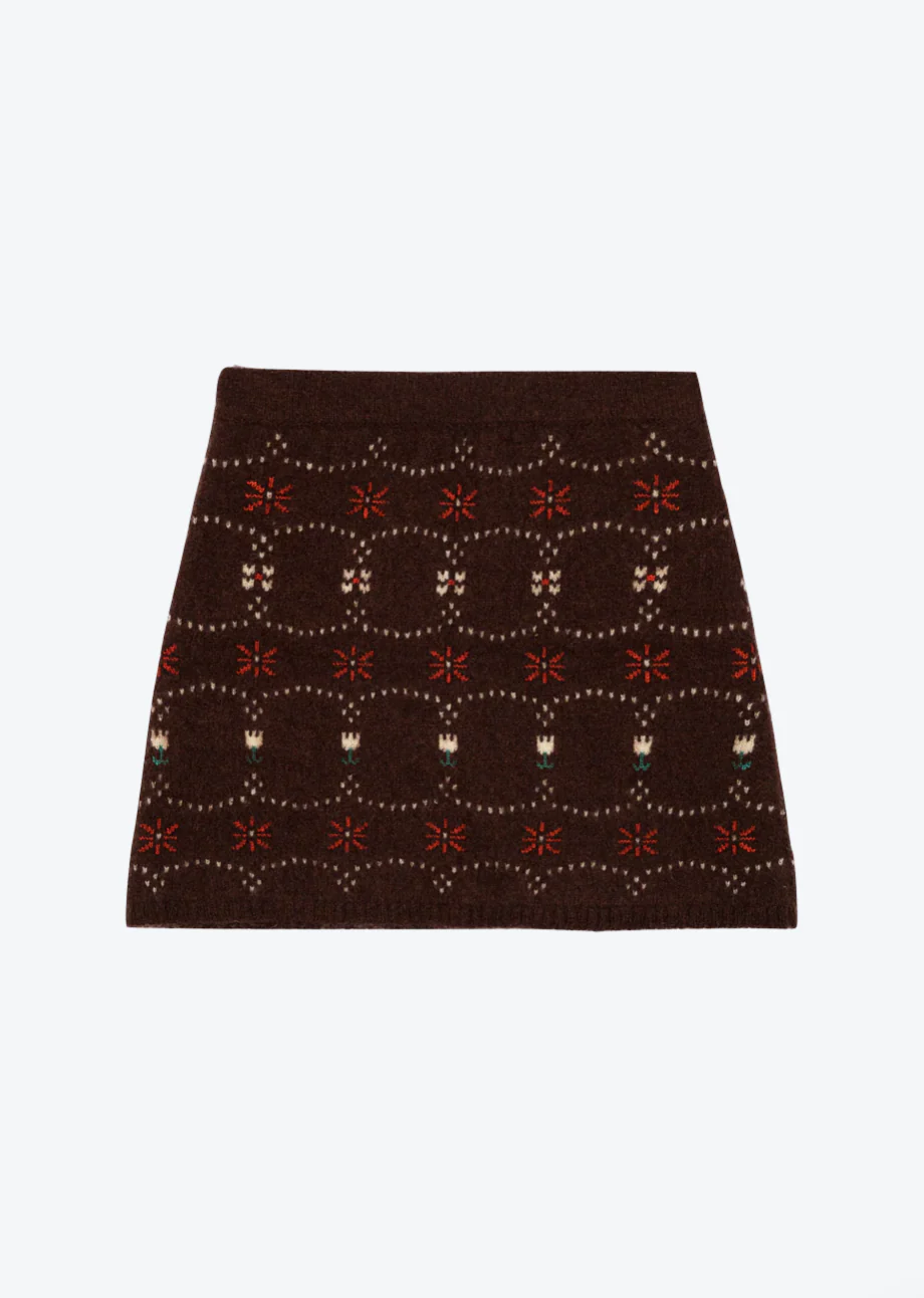 Cashmere Fair Isle Skirt