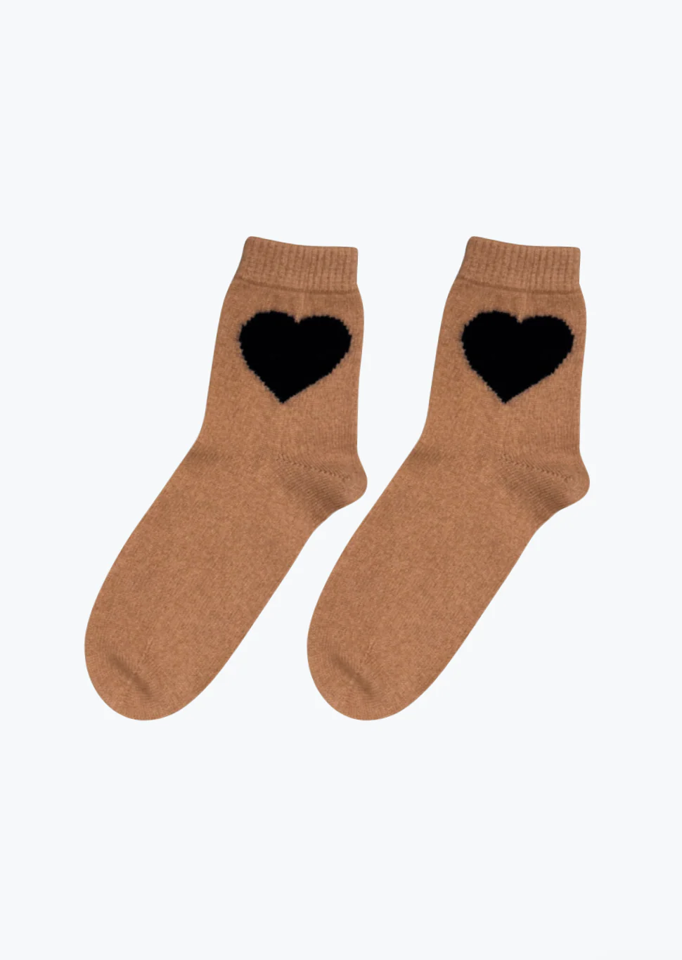 Cashmere Heart Socks in Stone