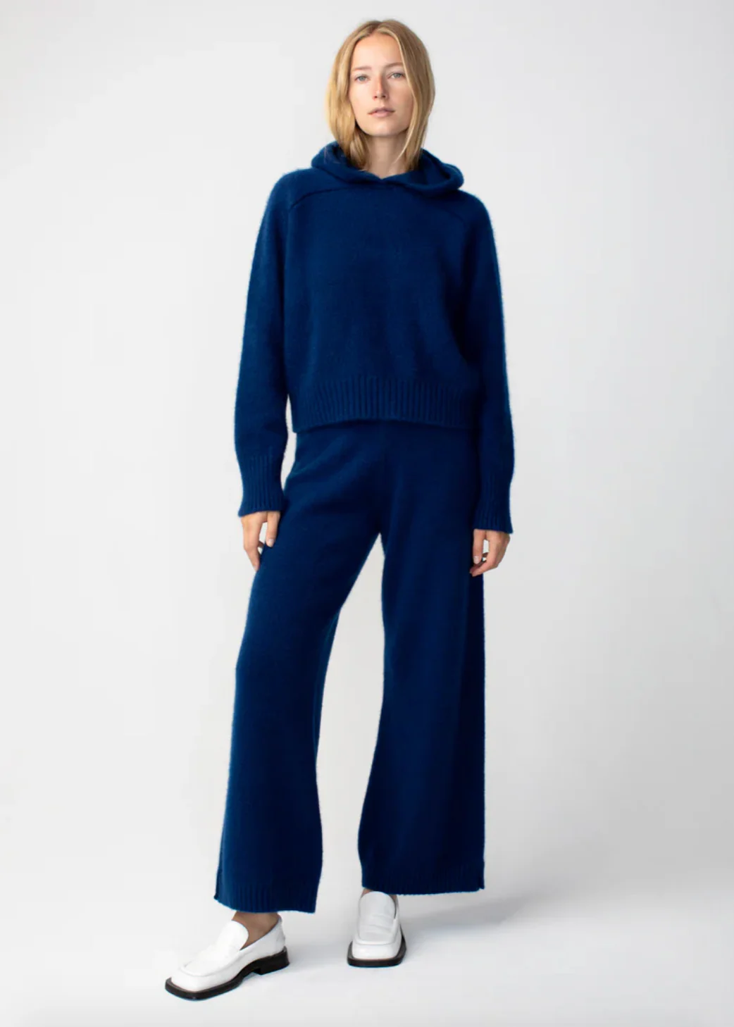Cashmere Pants in Navy - Image 4
