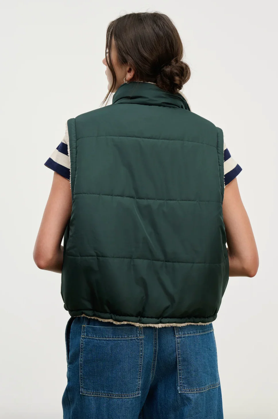 Cathy Puffy Sherpa Reversible Vest - Image 4
