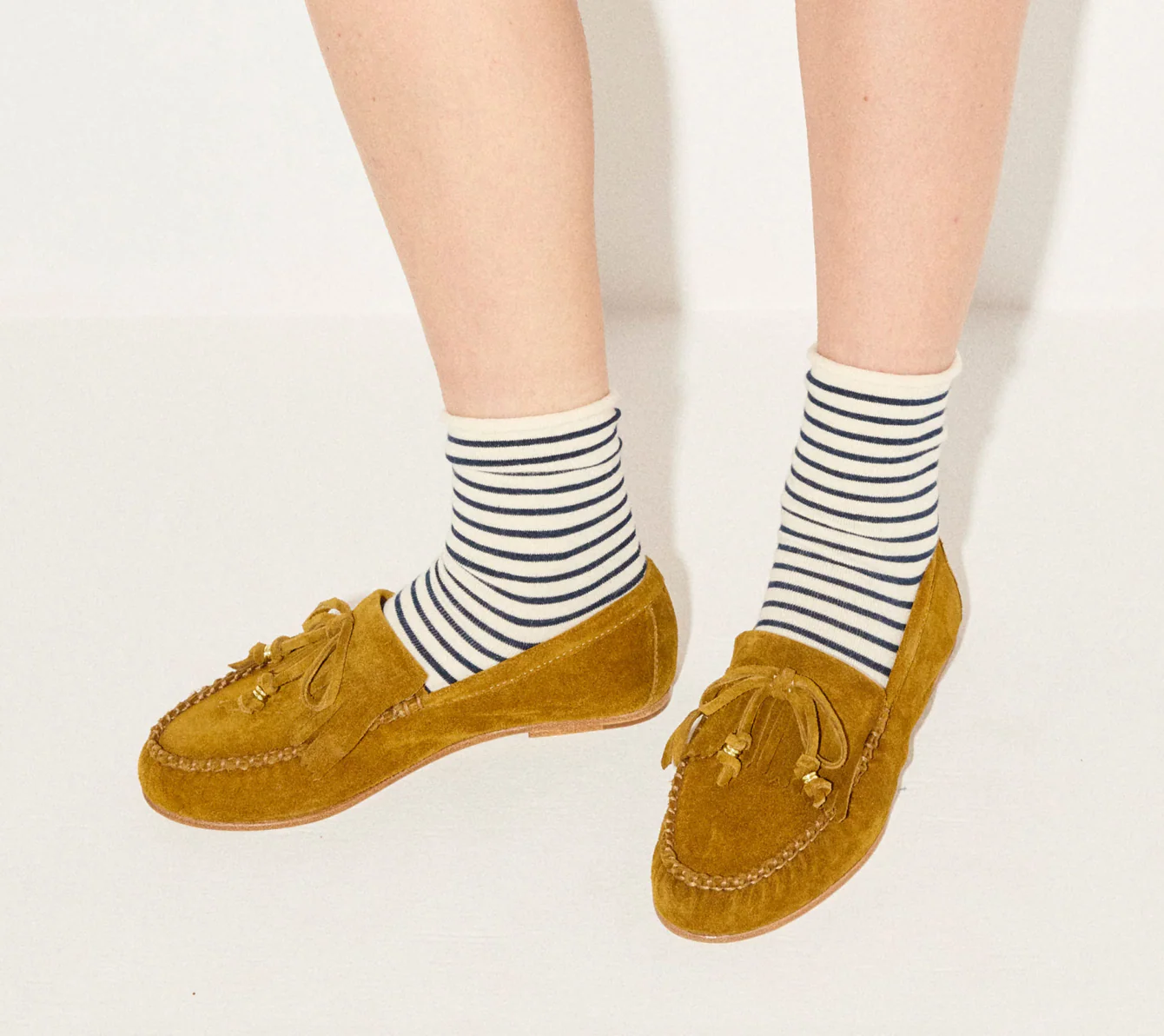 Celeste Fringe Loafer in Bog Suede - Image 3